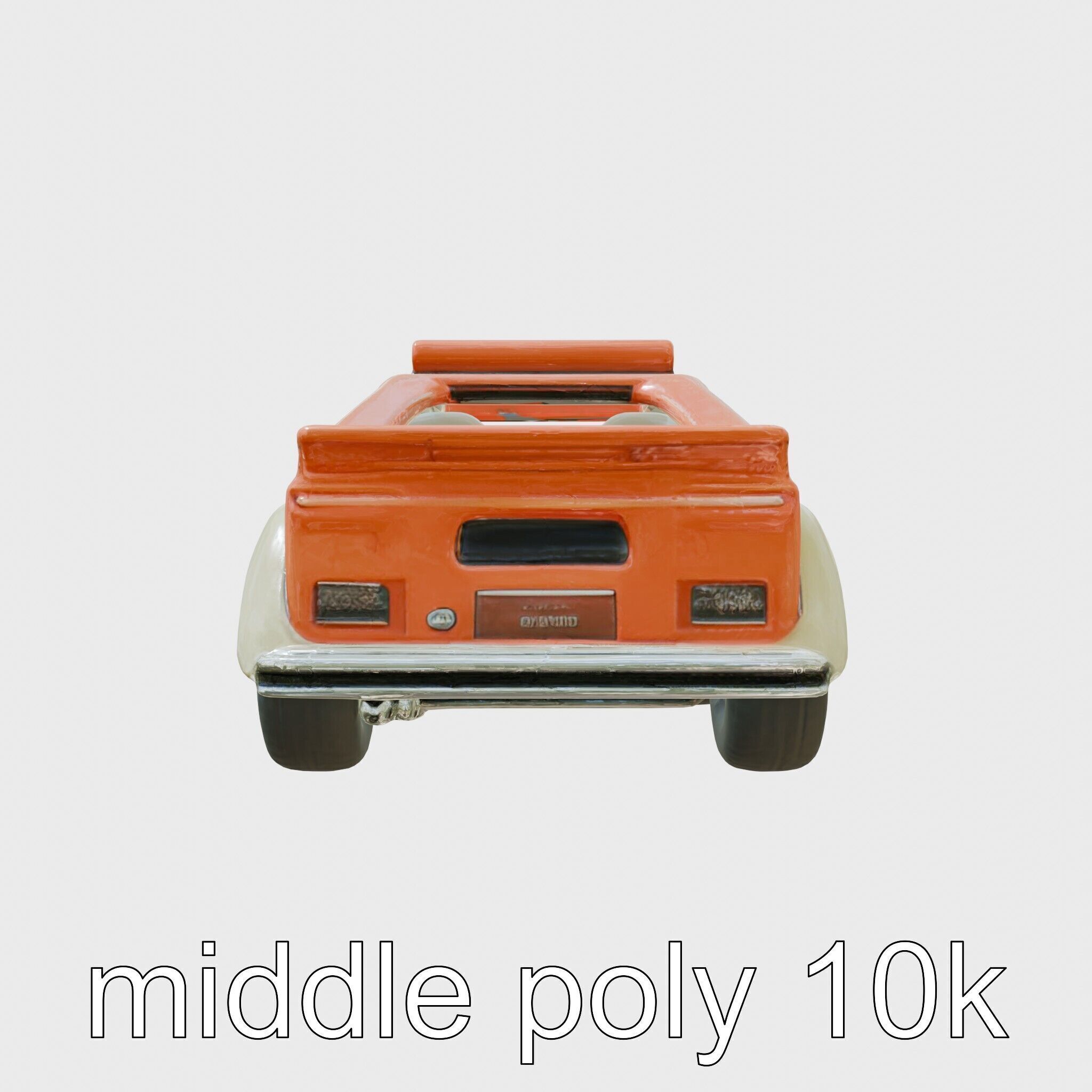 Classic Vintage Car with Split Windshield Design Low-poly 3D model_25