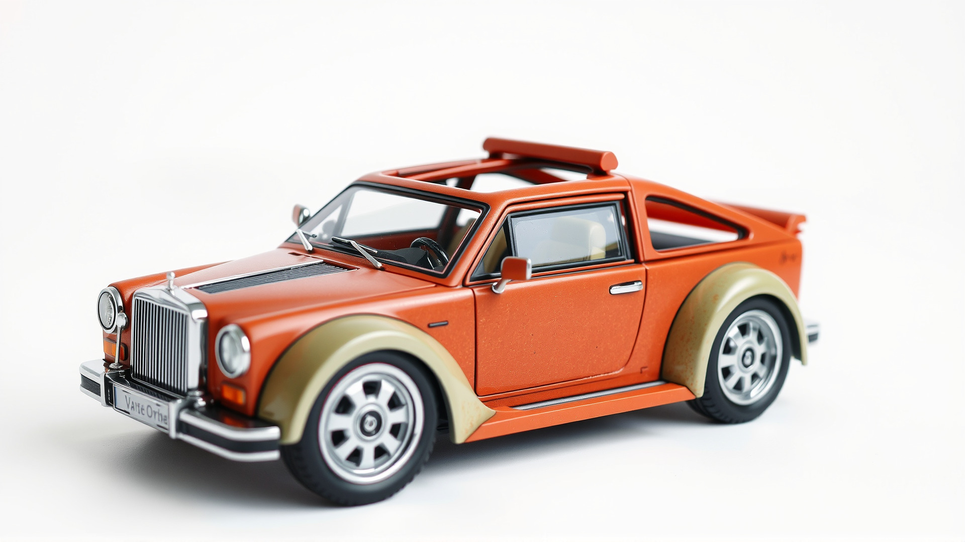 Classic Vintage Car with Split Windshield Design Low-poly 3D model_3