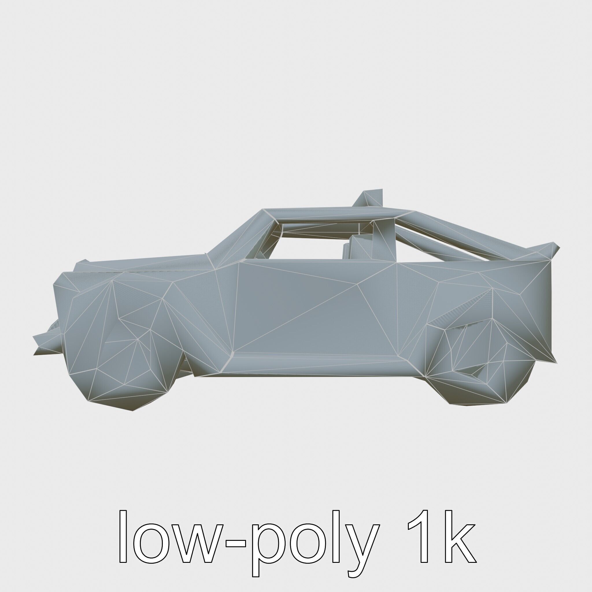 Classic Vintage Car with Split Windshield Design Low-poly 3D model_27