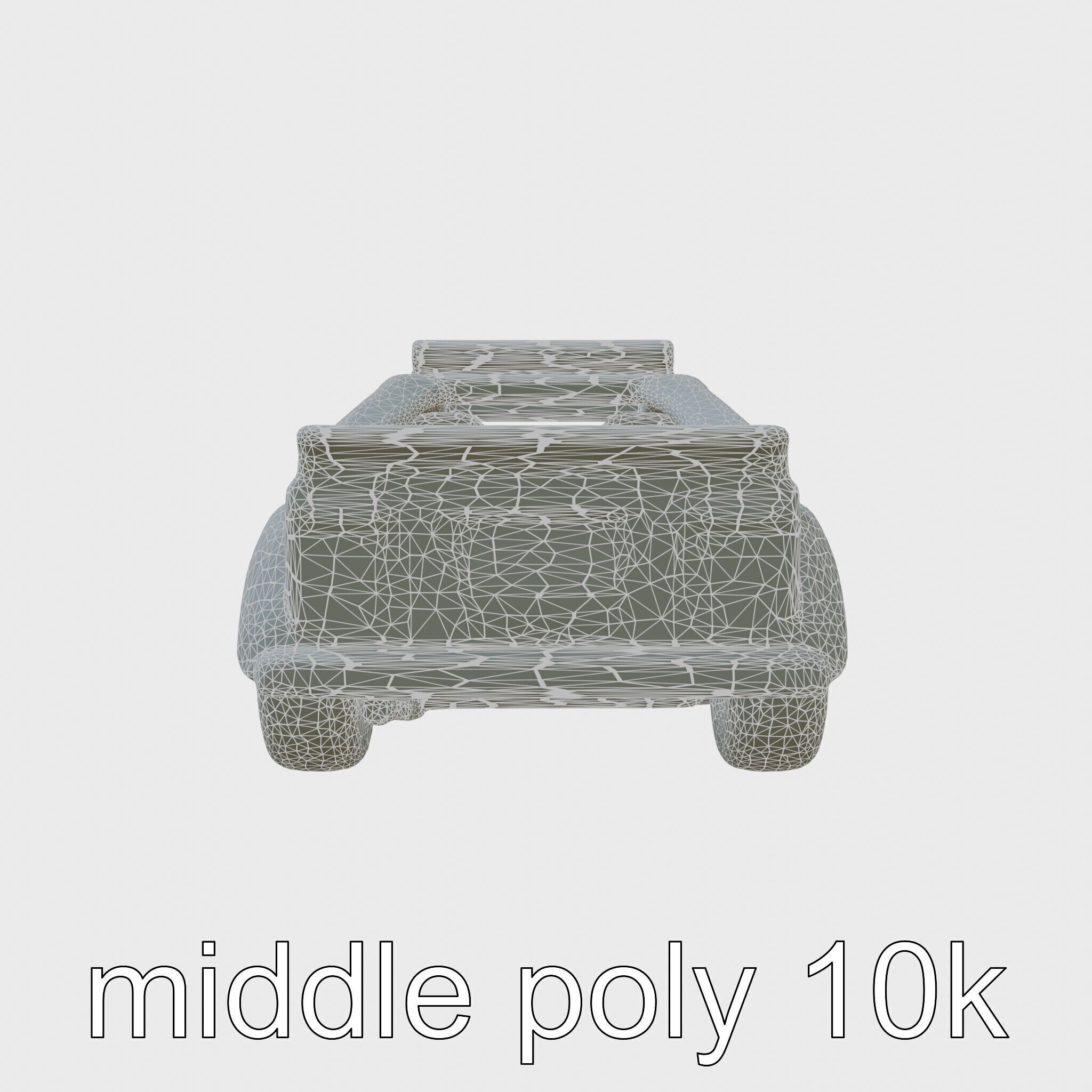 Classic Vintage Car with Split Windshield Design Low-poly 3D model_18