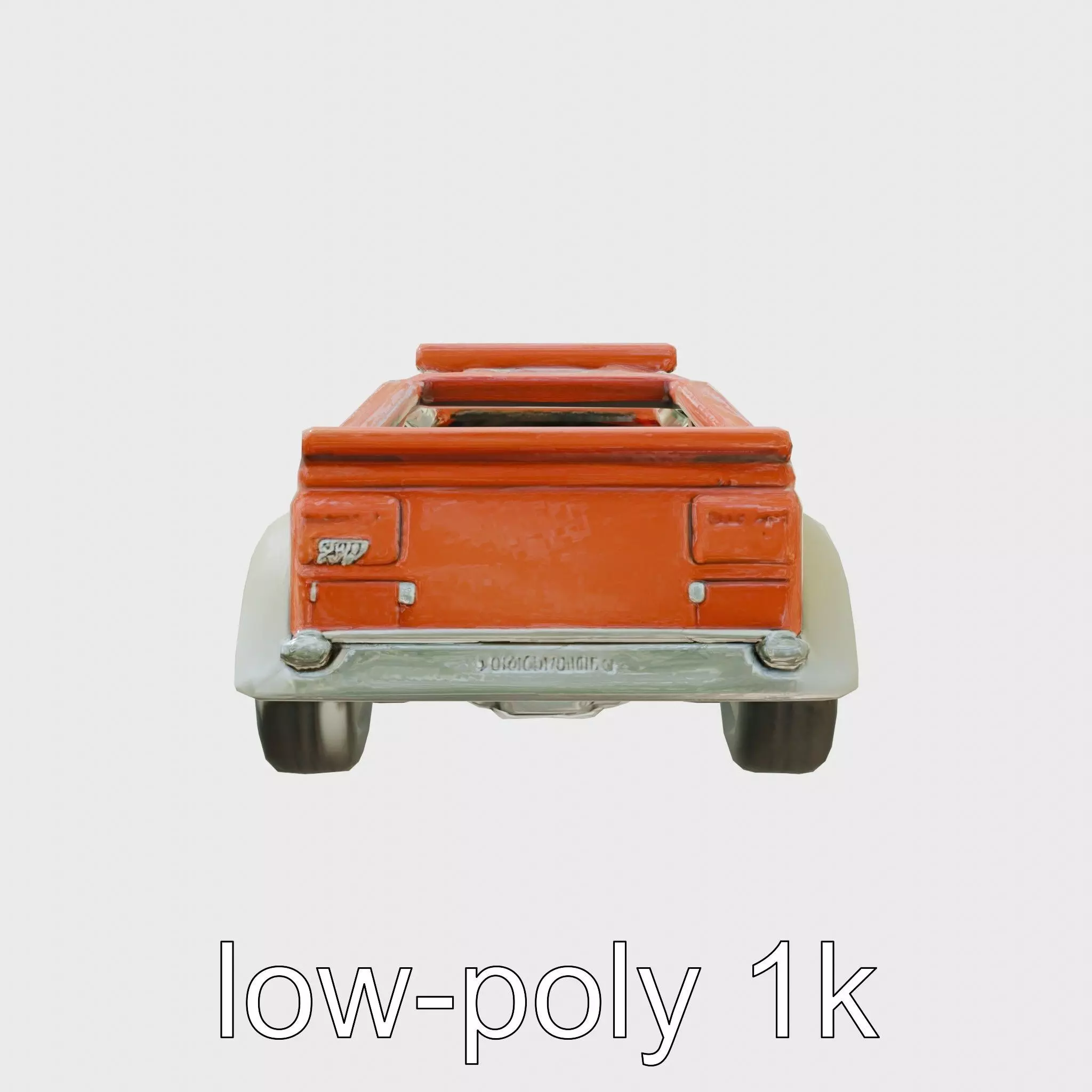 Classic Vintage Car with Split Windshield Design Low-poly 3D model_0