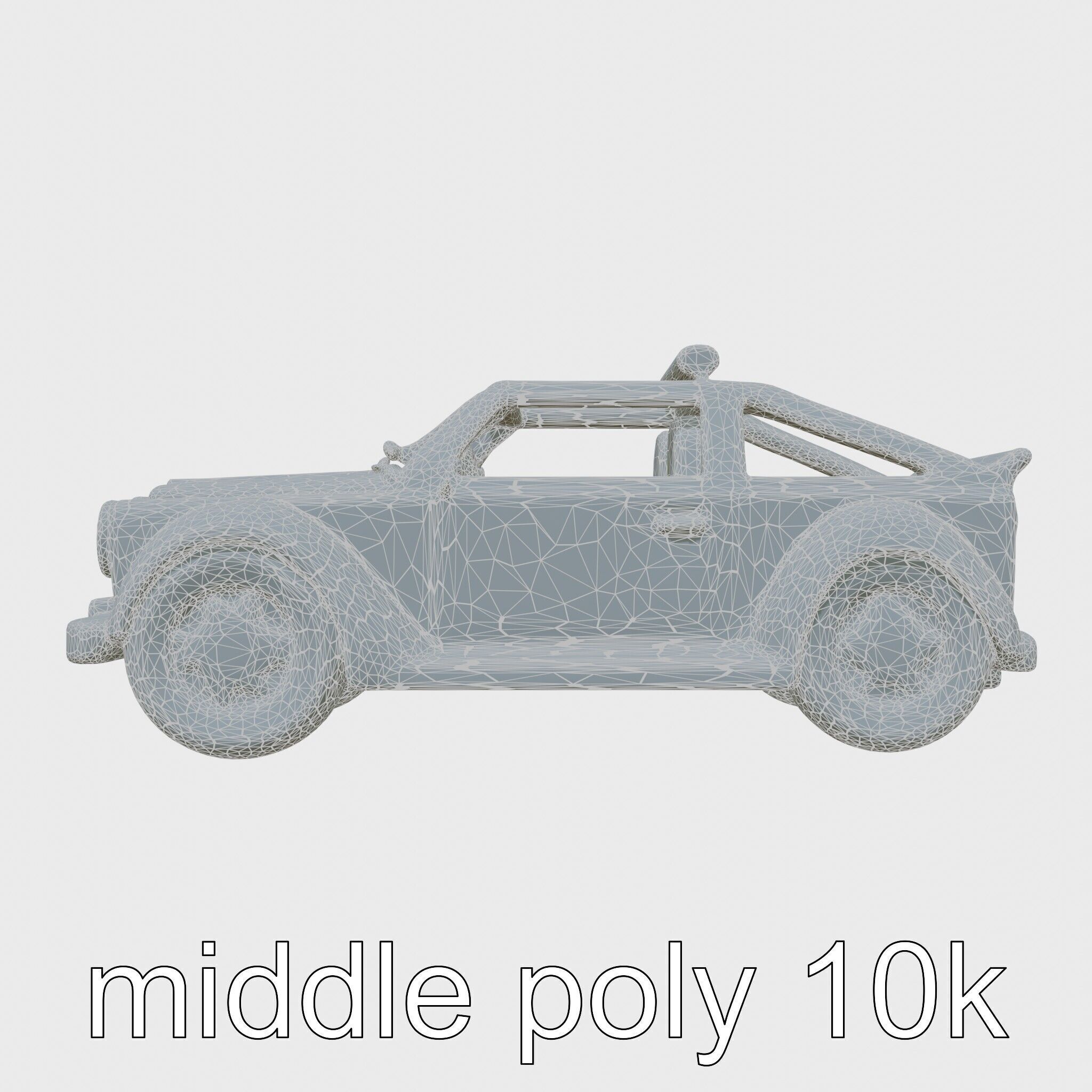 Classic Vintage Car with Split Windshield Design Low-poly 3D model_5