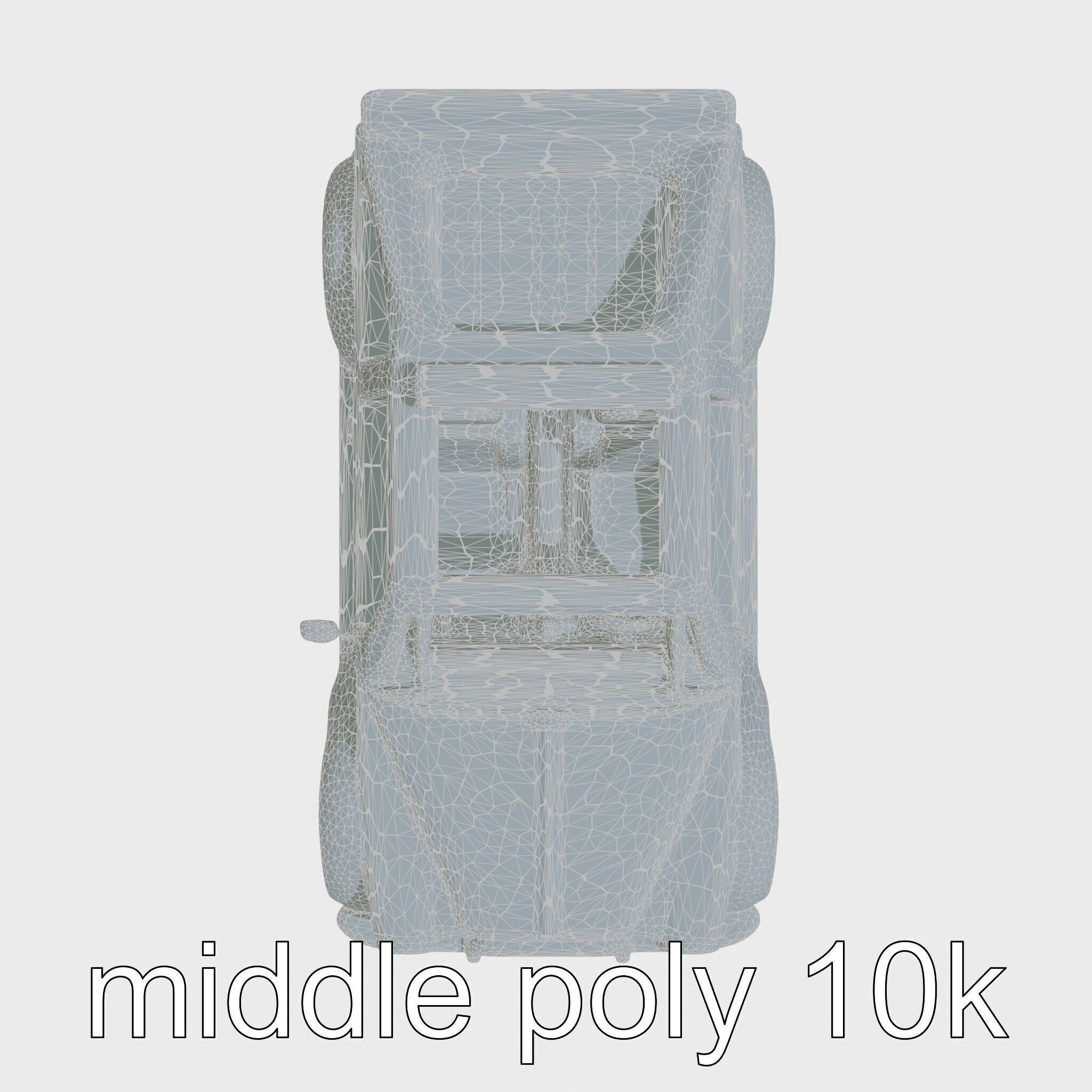 Classic Vintage Car with Split Windshield Design Low-poly 3D model_15