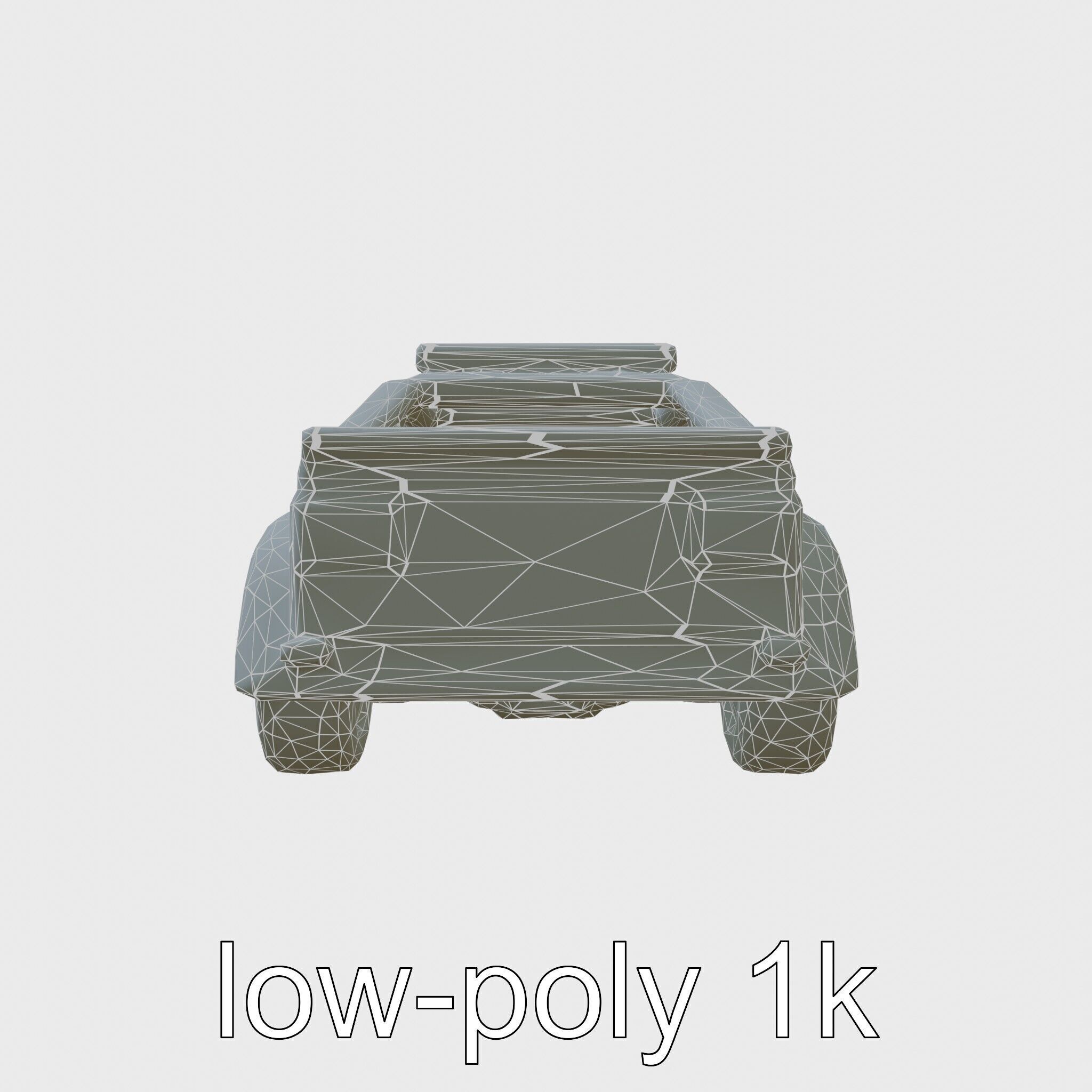 Classic Vintage Car with Split Windshield Design Low-poly 3D model_24