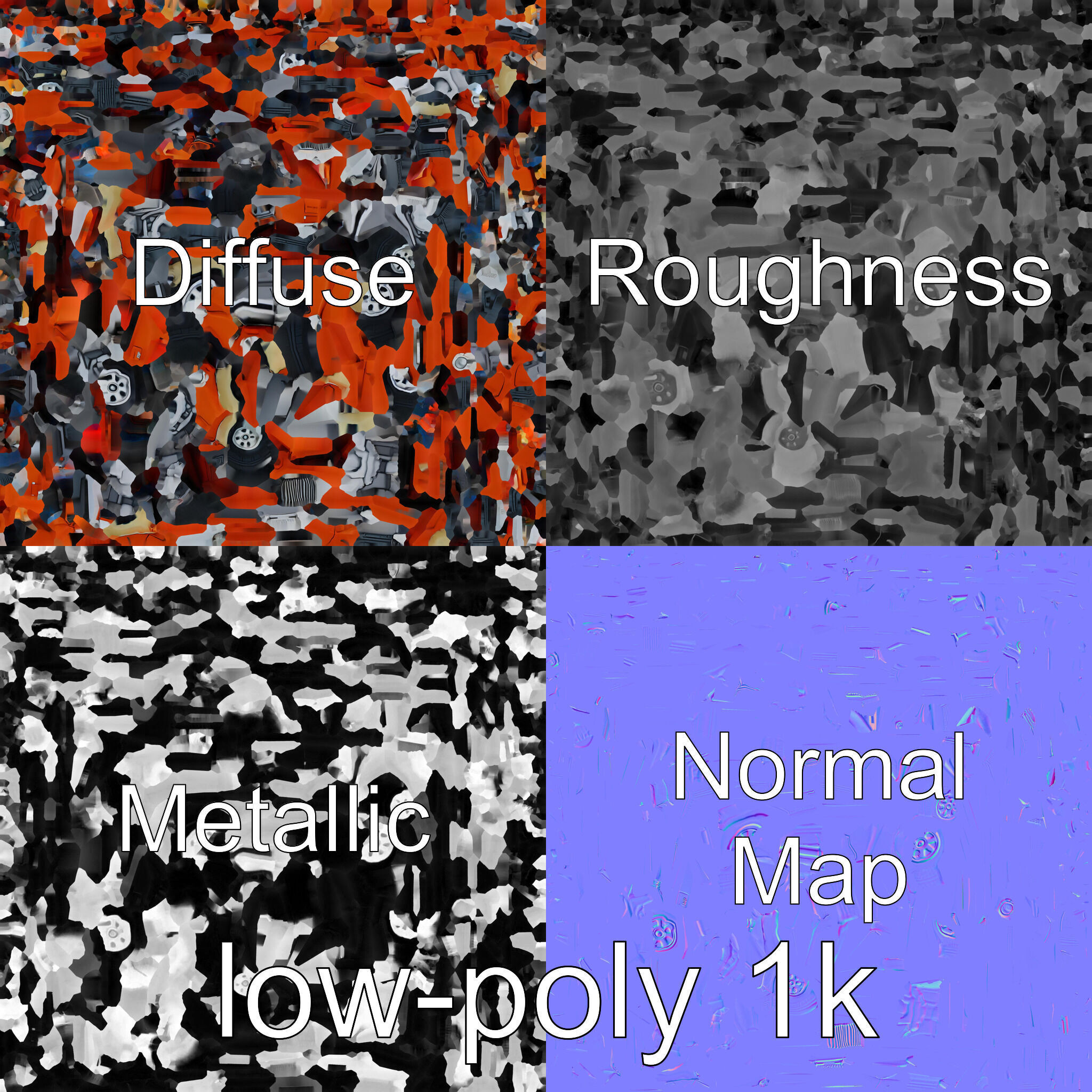 Classic Vintage Car with Split Windshield Design Low-poly 3D model_16