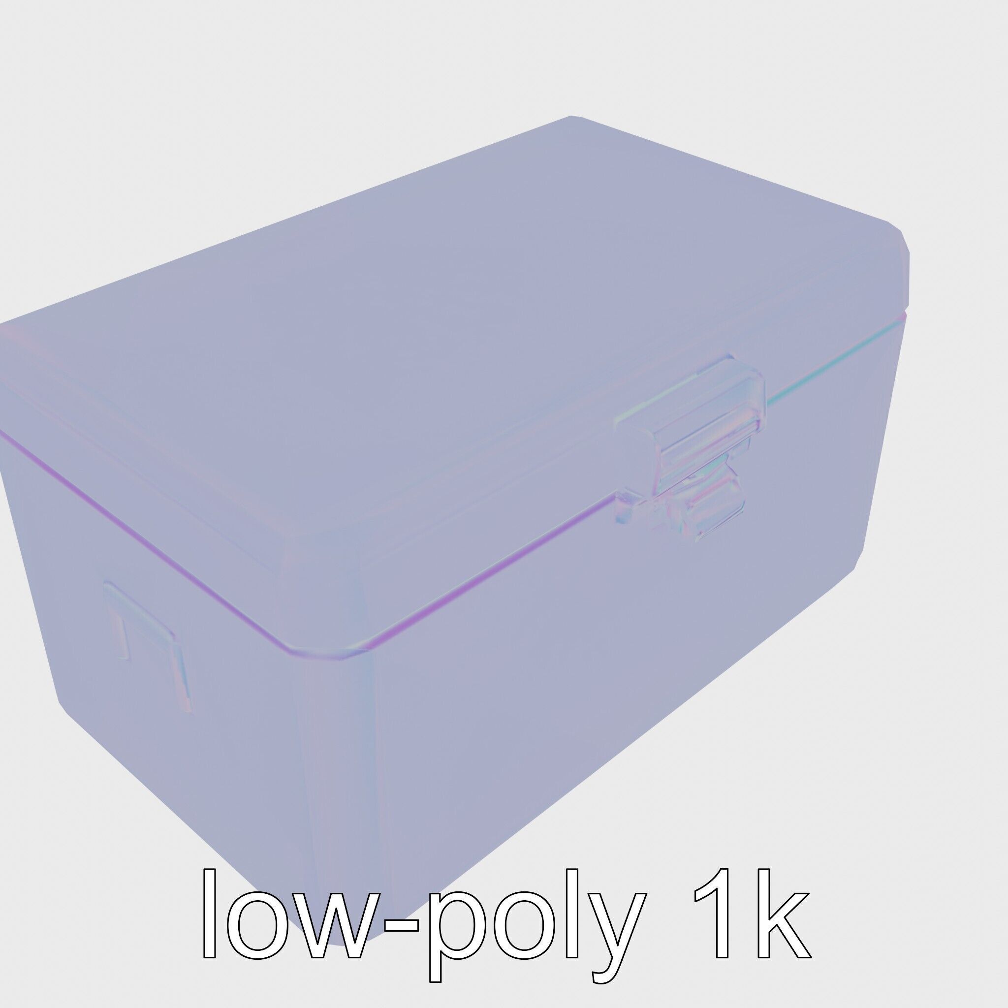 Emergency Medical Storage Chest with Movable Shelves Low-poly 3D model_23