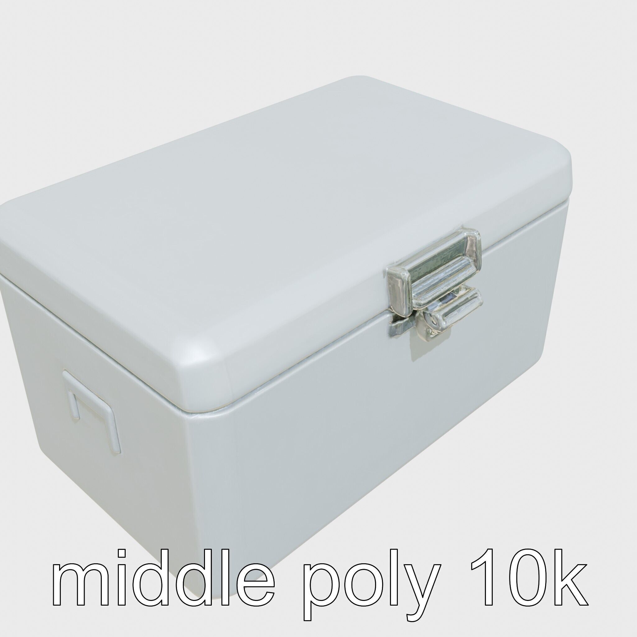 Emergency Medical Storage Chest with Movable Shelves Low-poly 3D model_8
