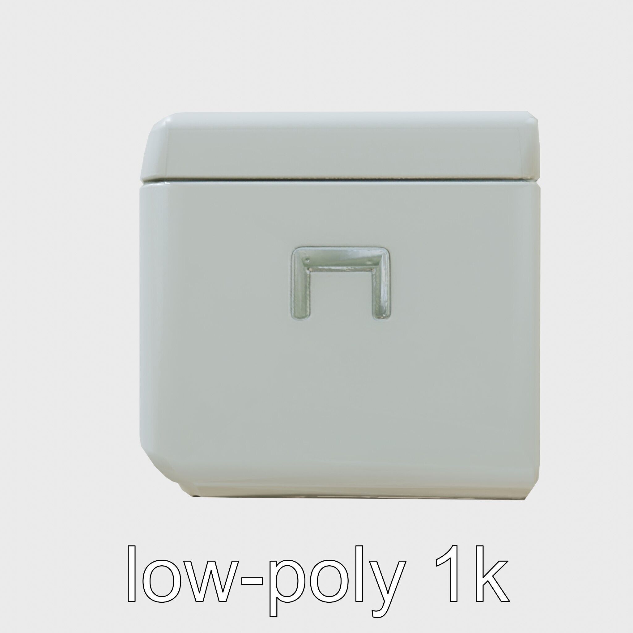 Emergency Medical Storage Chest with Movable Shelves Low-poly 3D model_4