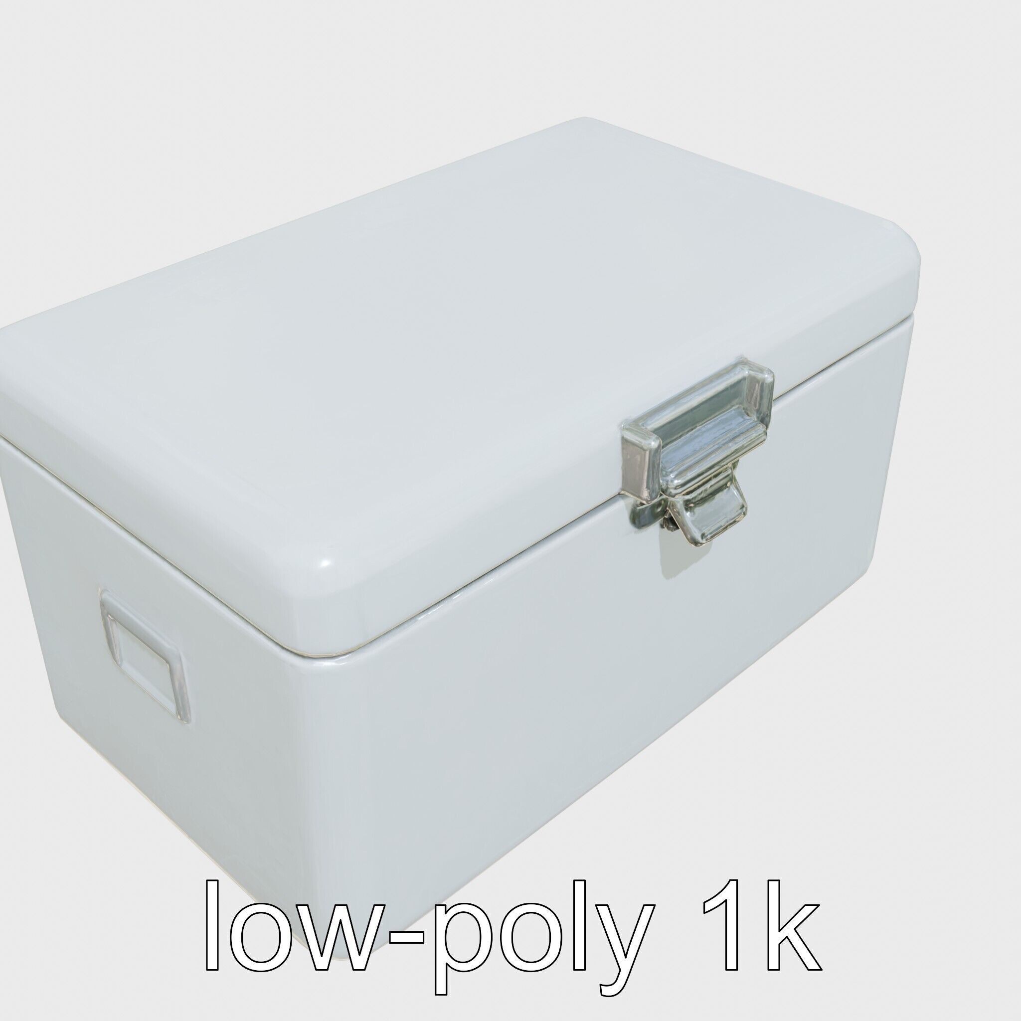 Emergency Medical Storage Chest with Movable Shelves Low-poly 3D model_9