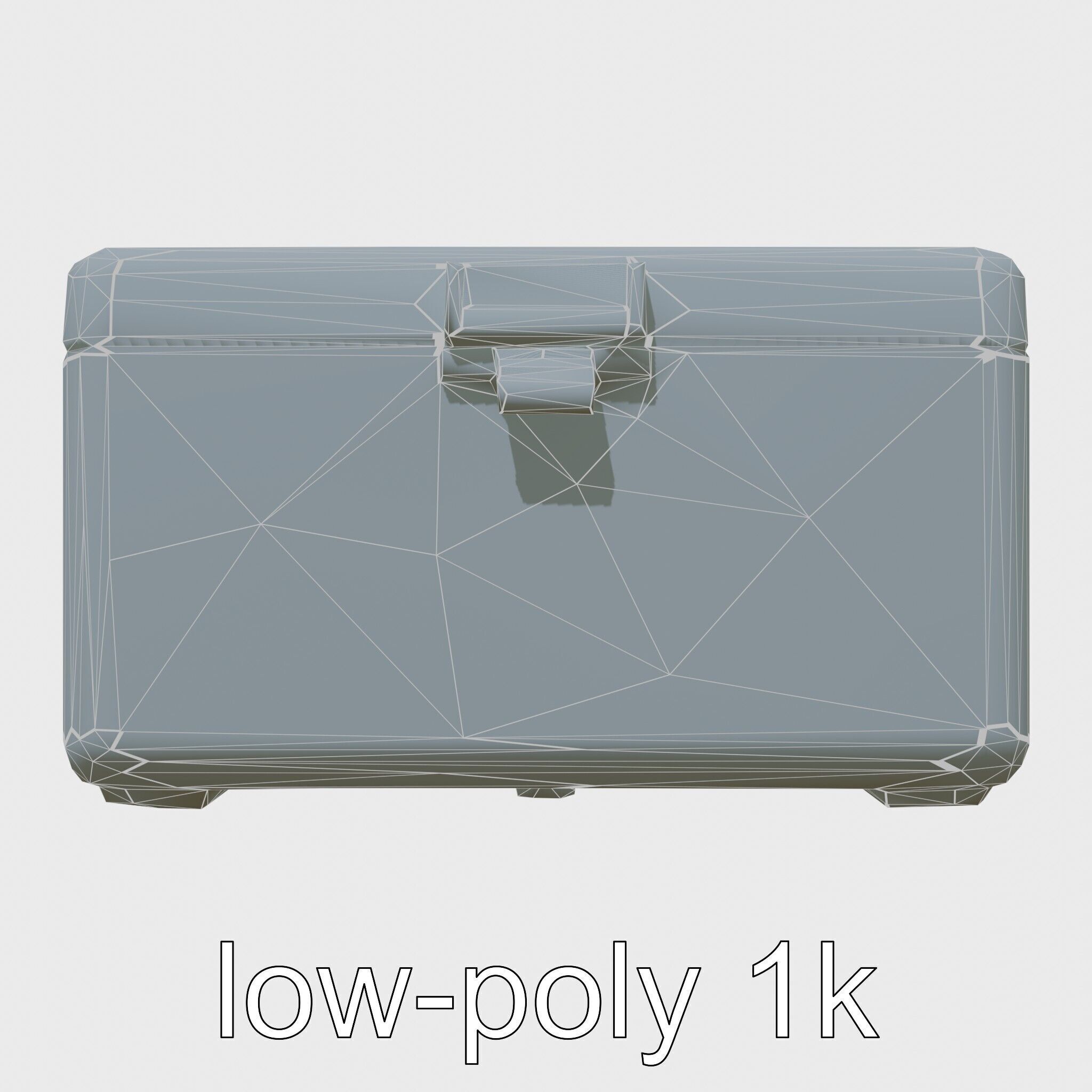 Emergency Medical Storage Chest with Movable Shelves Low-poly 3D model_16