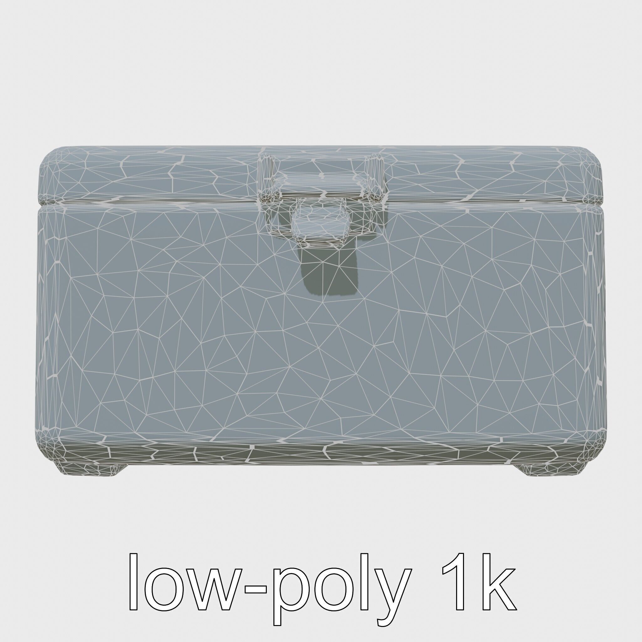 Emergency Medical Storage Chest with Movable Shelves Low-poly 3D model_22