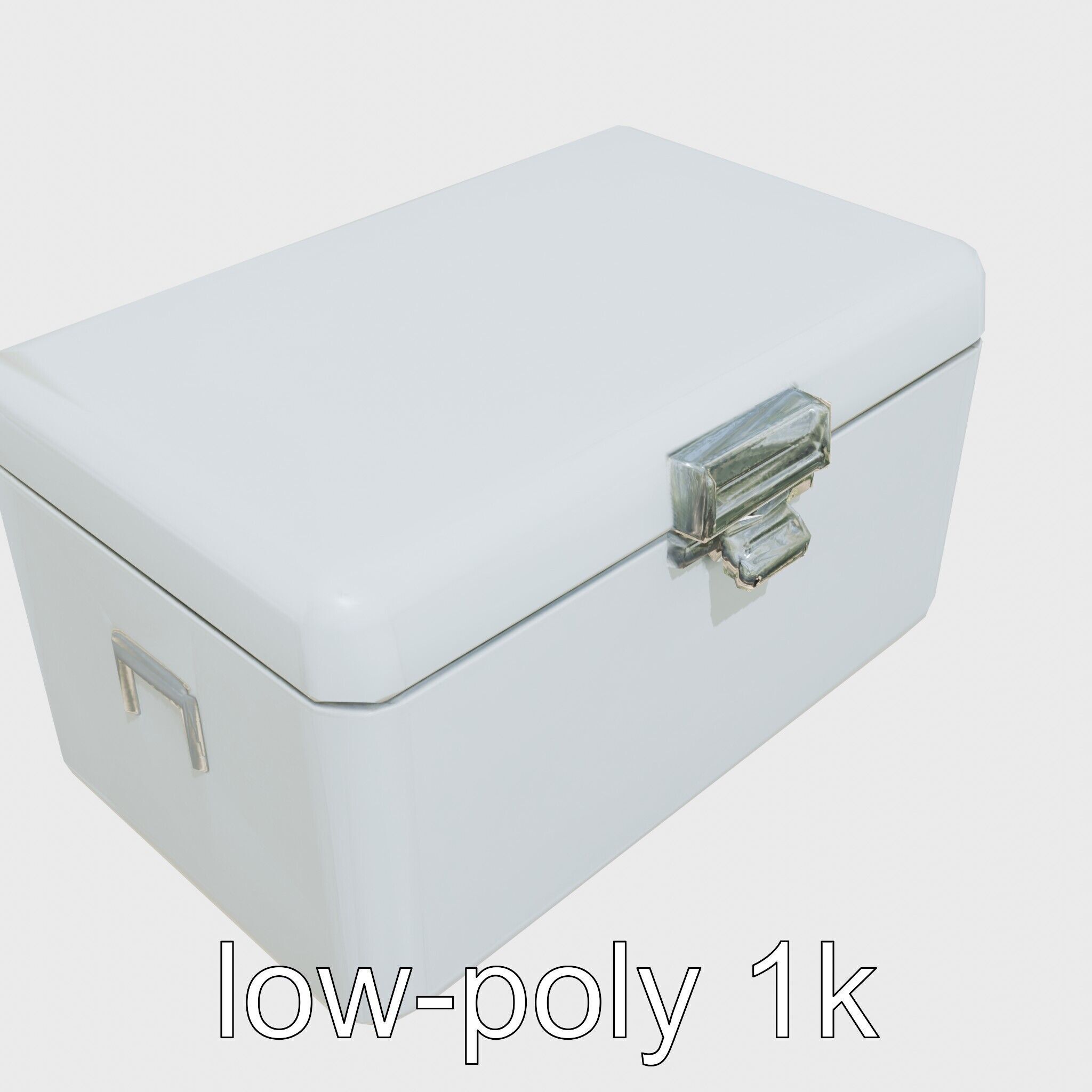 Emergency Medical Storage Chest with Movable Shelves Low-poly 3D model_13