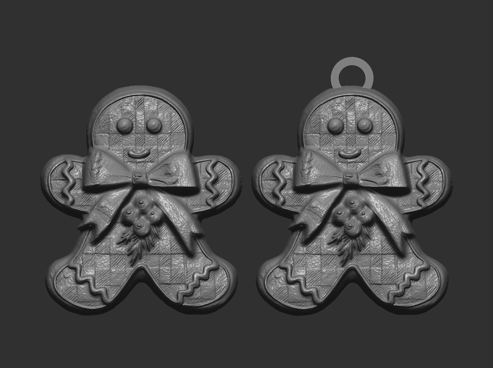 christmas cookie decor  3D print model_7