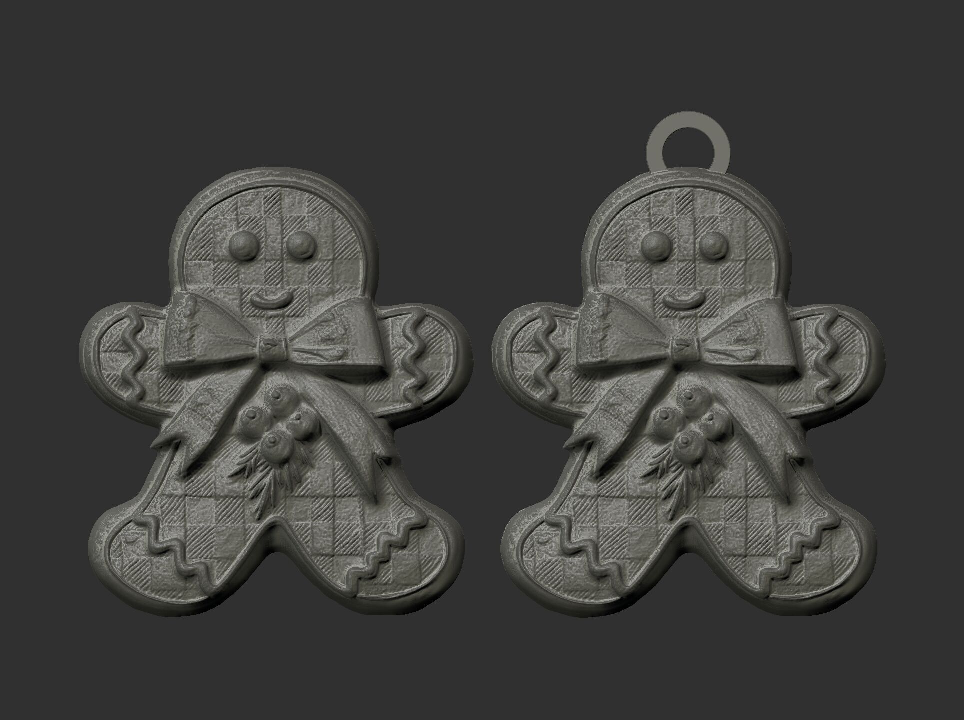 christmas cookie decor  3D print model_5