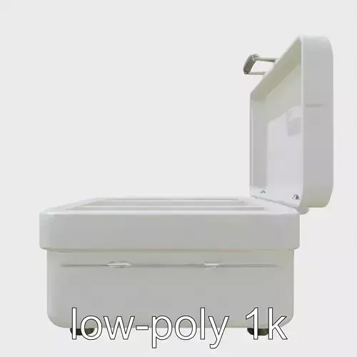 Medical Supplies Storage Chest Low-poly 3D model