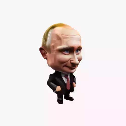 Putin Cartoon 3d model Low-poly 3D model