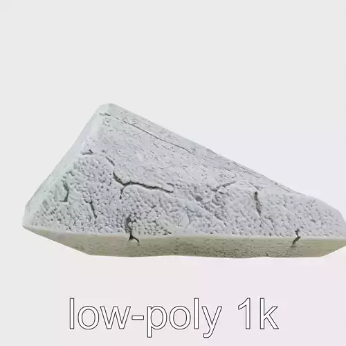 Primitive Stone Flake Cutter Model for Detailed Cutting Low-poly 3D model
