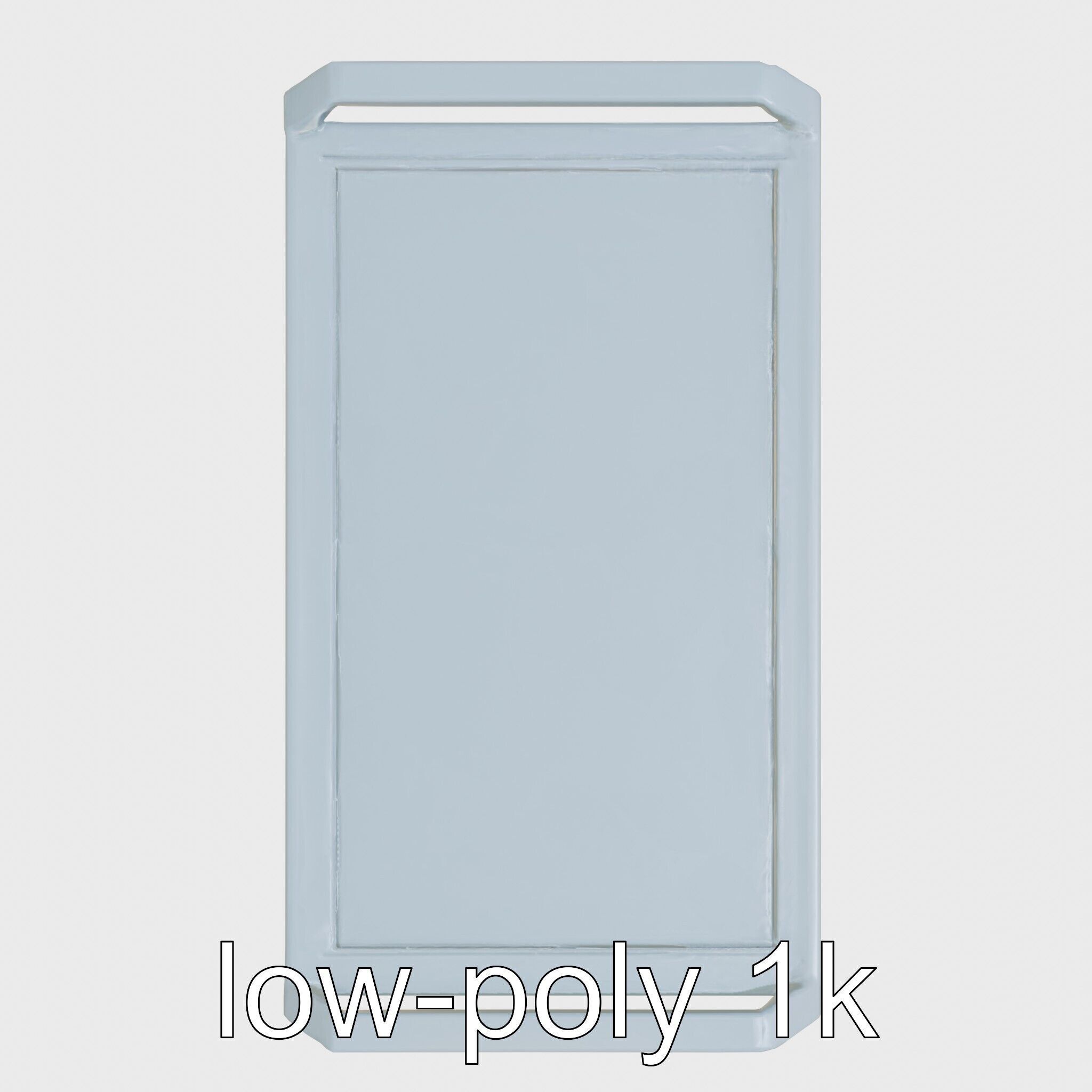 Ergonomic Aviation Grey Field Cart with LED Low-poly 3D model_15