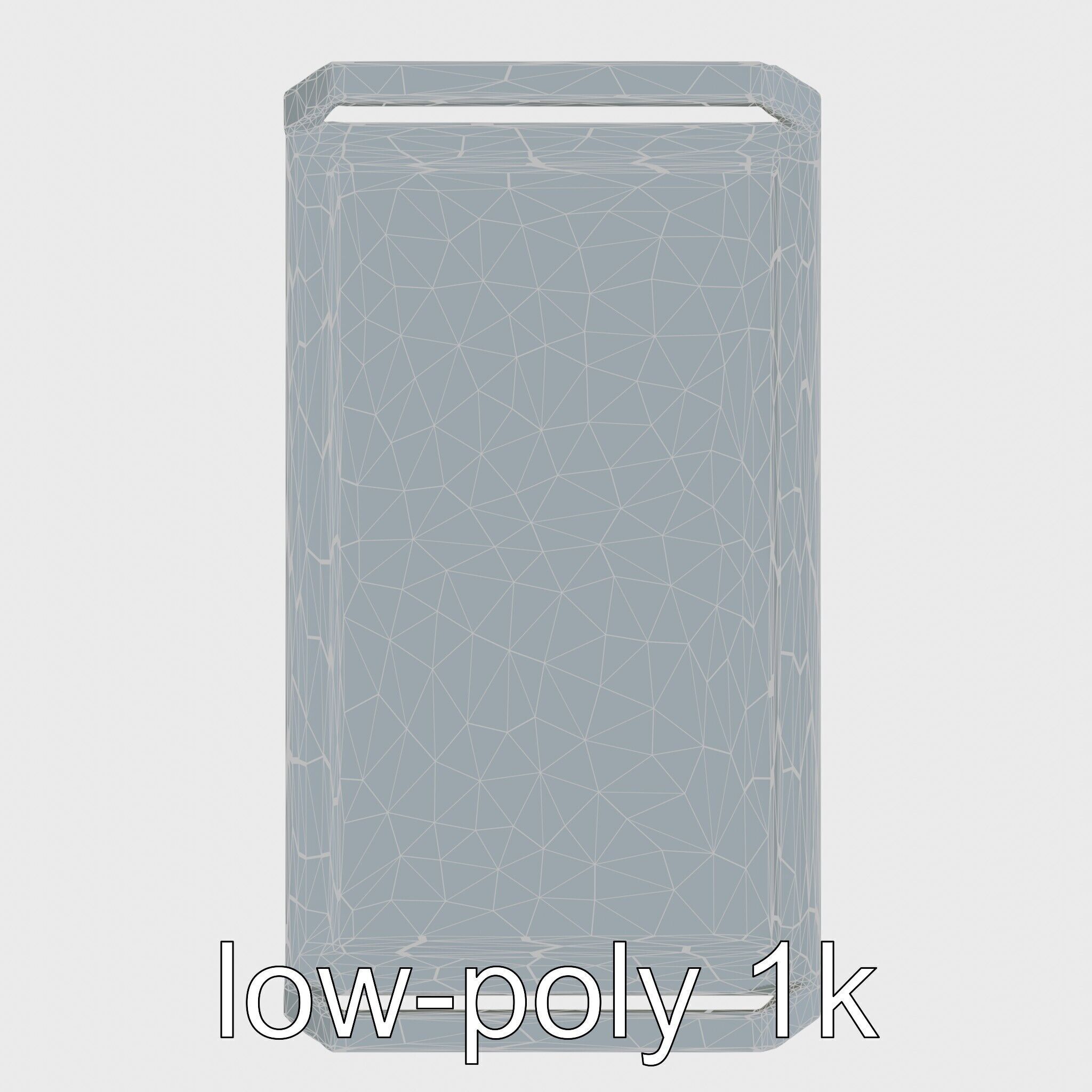 Ergonomic Aviation Grey Field Cart with LED Low-poly 3D model_18