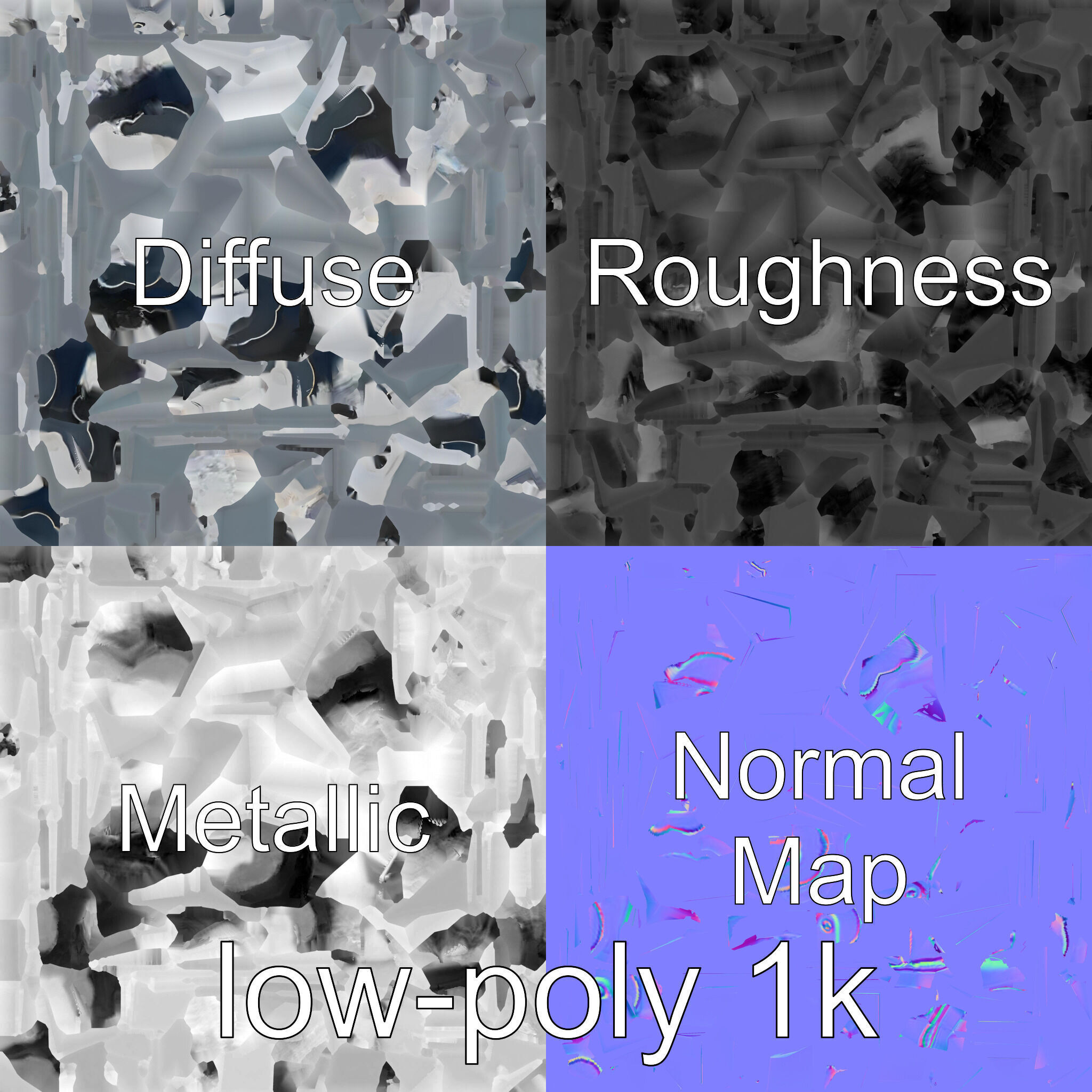 Ergonomic Aviation Grey Field Cart with LED Low-poly 3D model_1