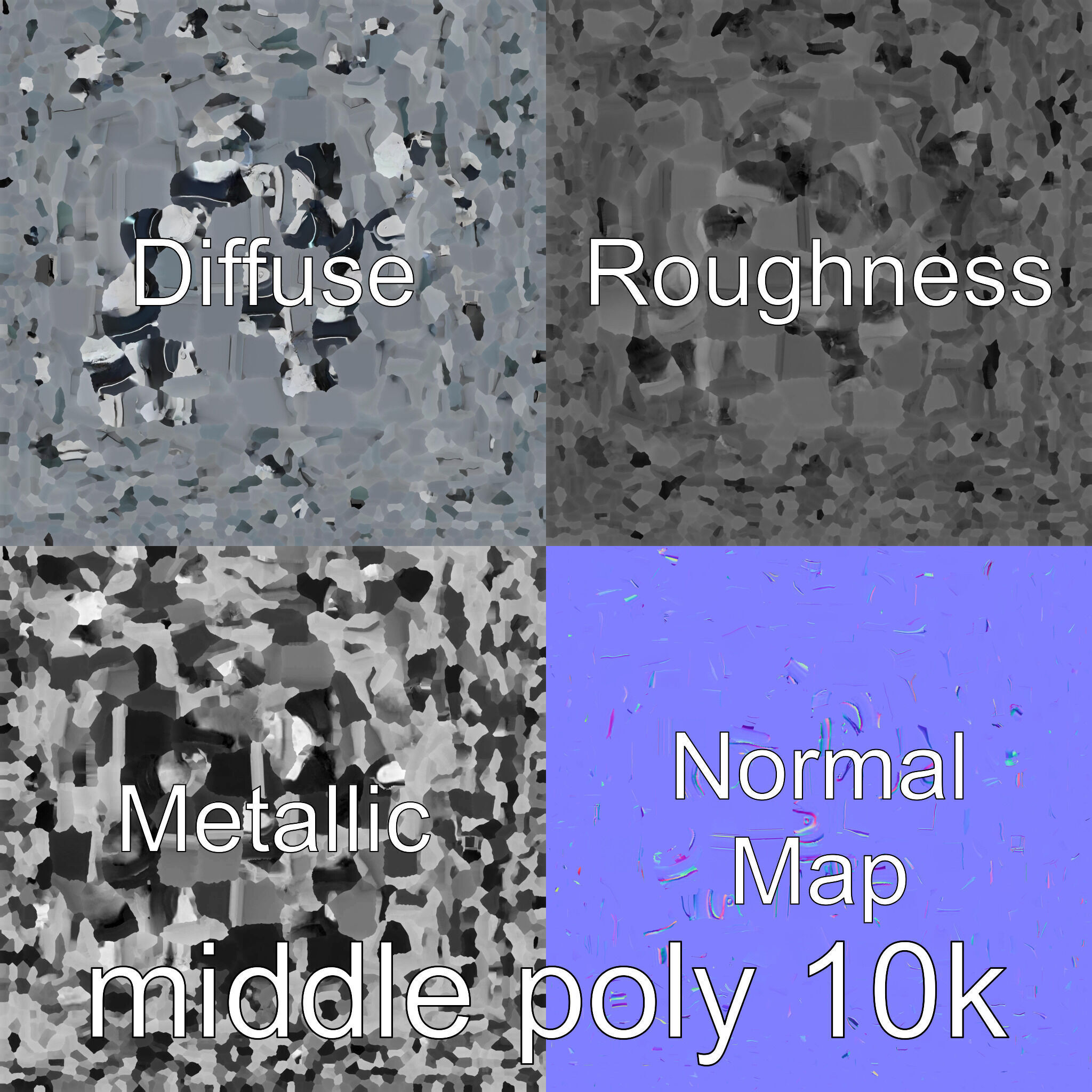 Ergonomic Aviation Grey Field Cart with LED Low-poly 3D model_12