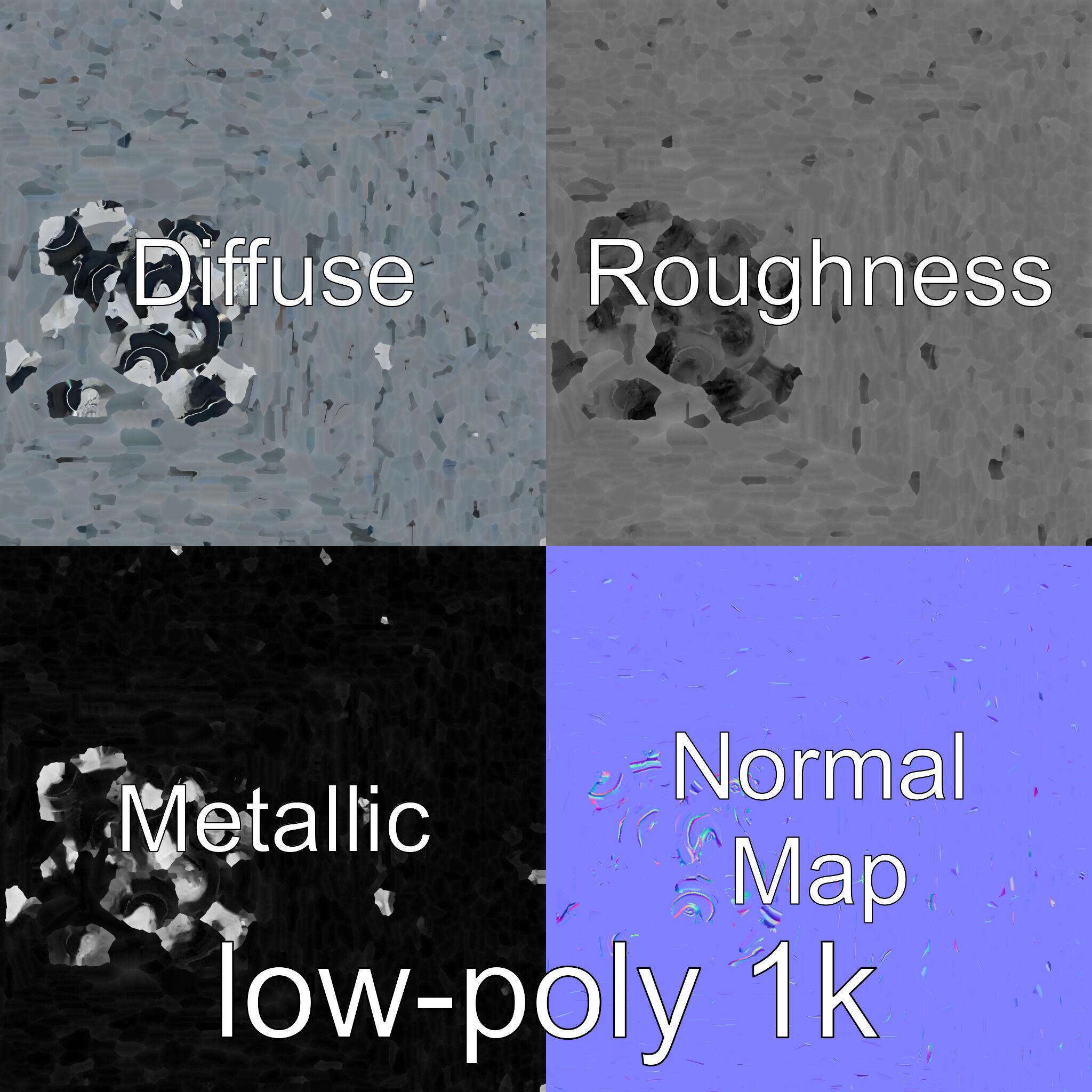 Ergonomic Aviation Grey Field Cart with LED Low-poly 3D model_26