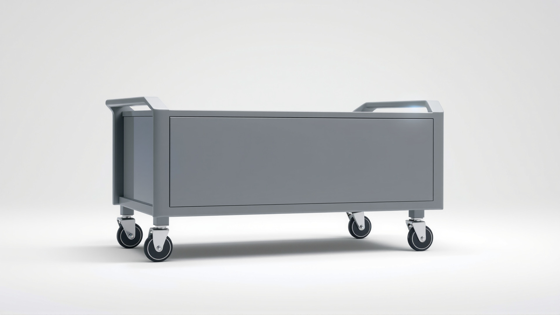 Ergonomic Aviation Grey Field Cart with LED Low-poly 3D model_3