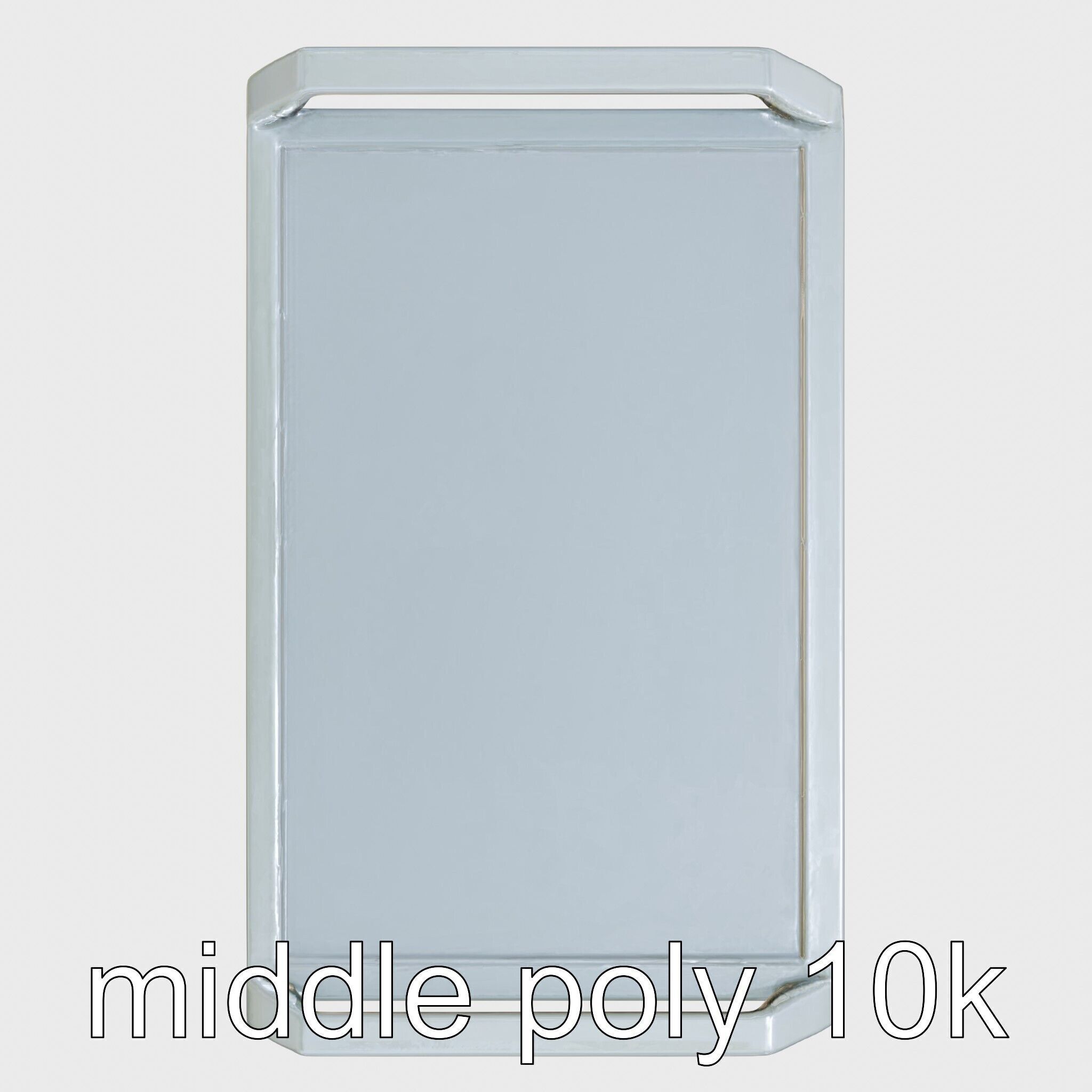 Ergonomic Aviation Grey Field Cart with LED Low-poly 3D model_17