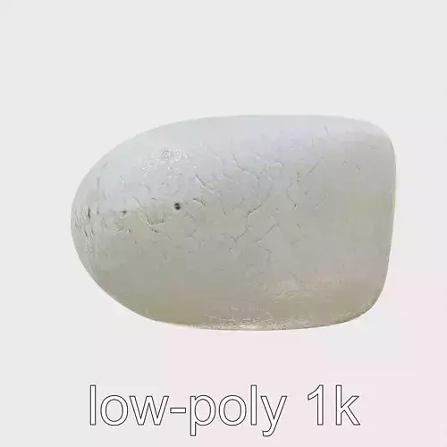 Rounded Stone Hide Scraper 3D Model for Fur Processing