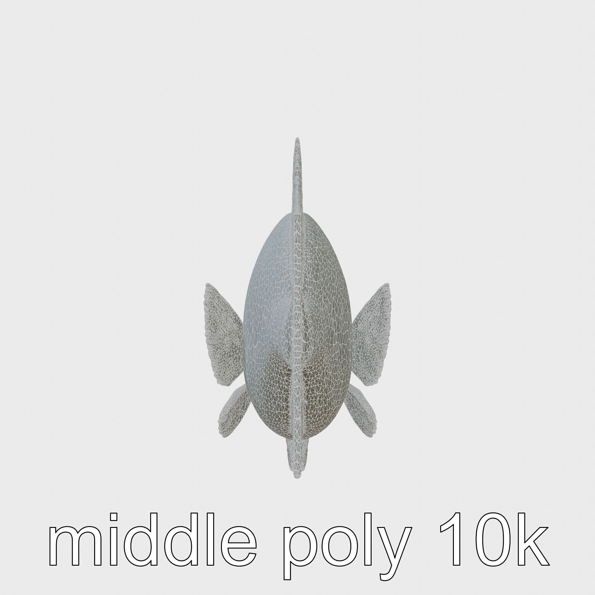 Glowing Anglerfish with Bioluminescent Lure Low-poly 3D model_5