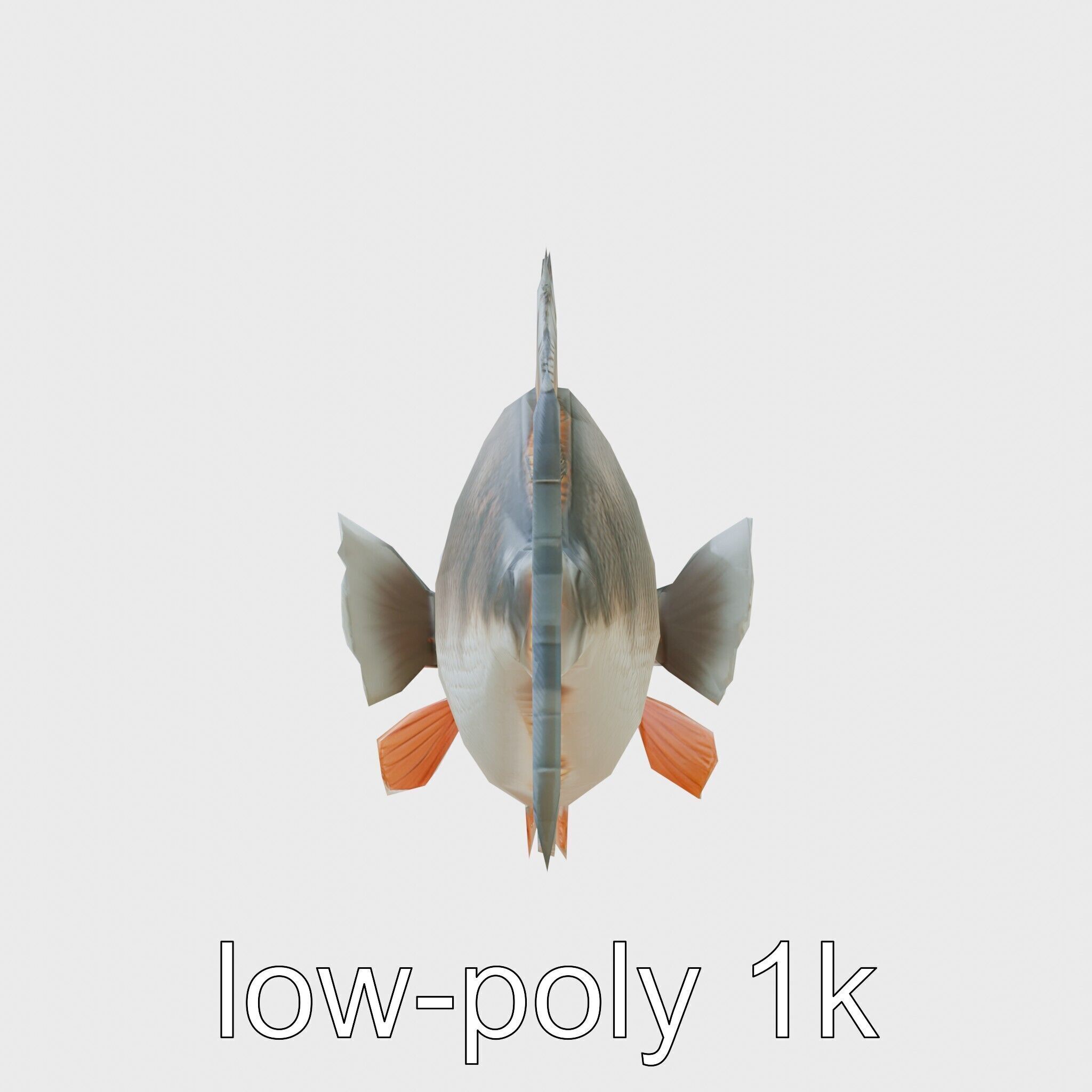 Glowing Anglerfish with Bioluminescent Lure Low-poly 3D model_4