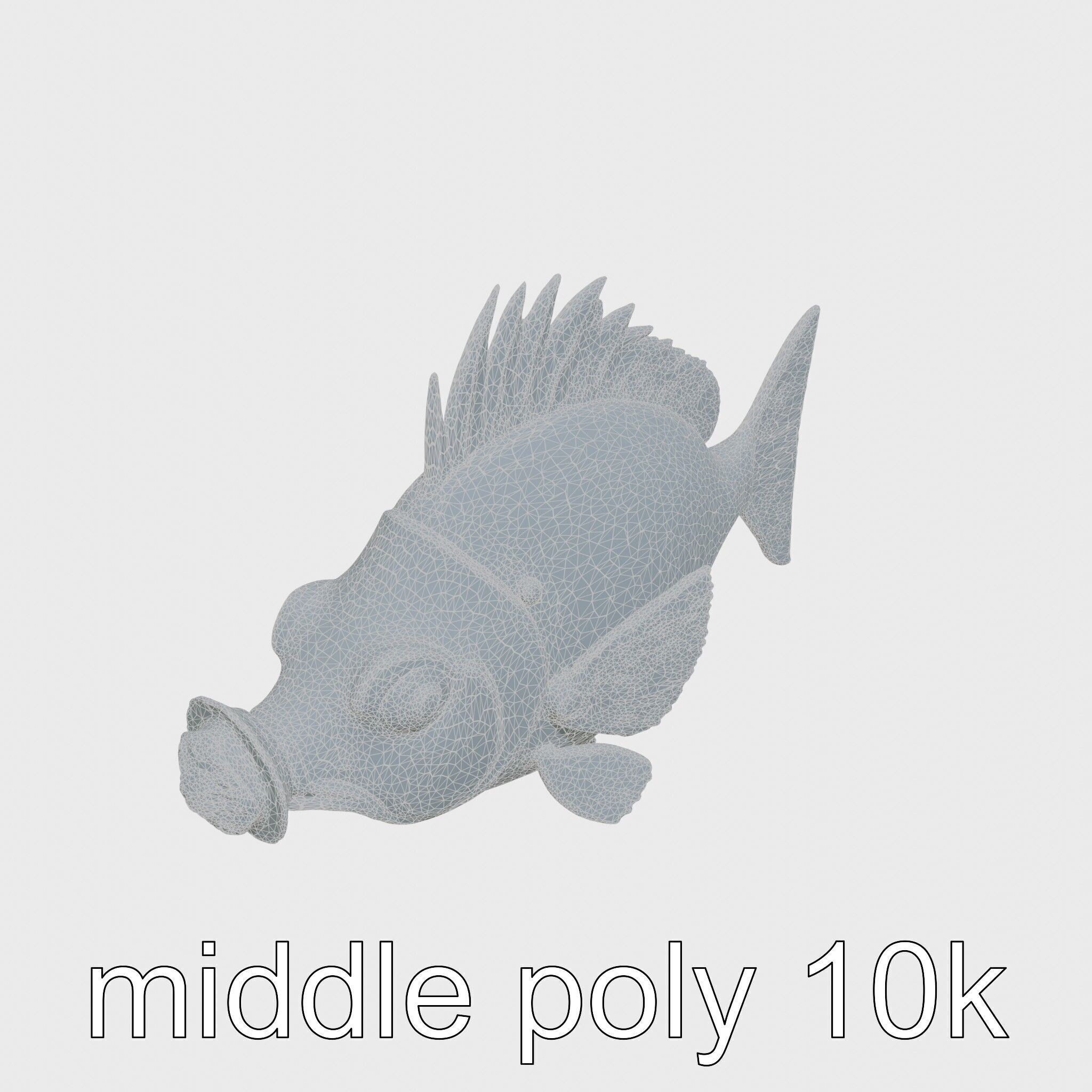 Glowing Anglerfish with Bioluminescent Lure Low-poly 3D model_30