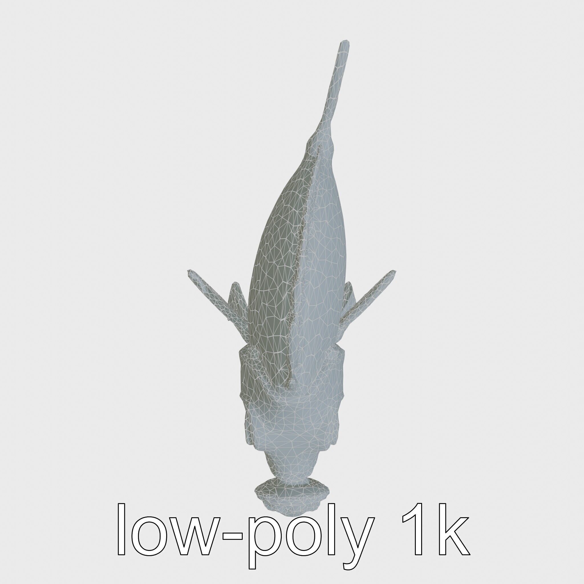 Glowing Anglerfish with Bioluminescent Lure Low-poly 3D model_11