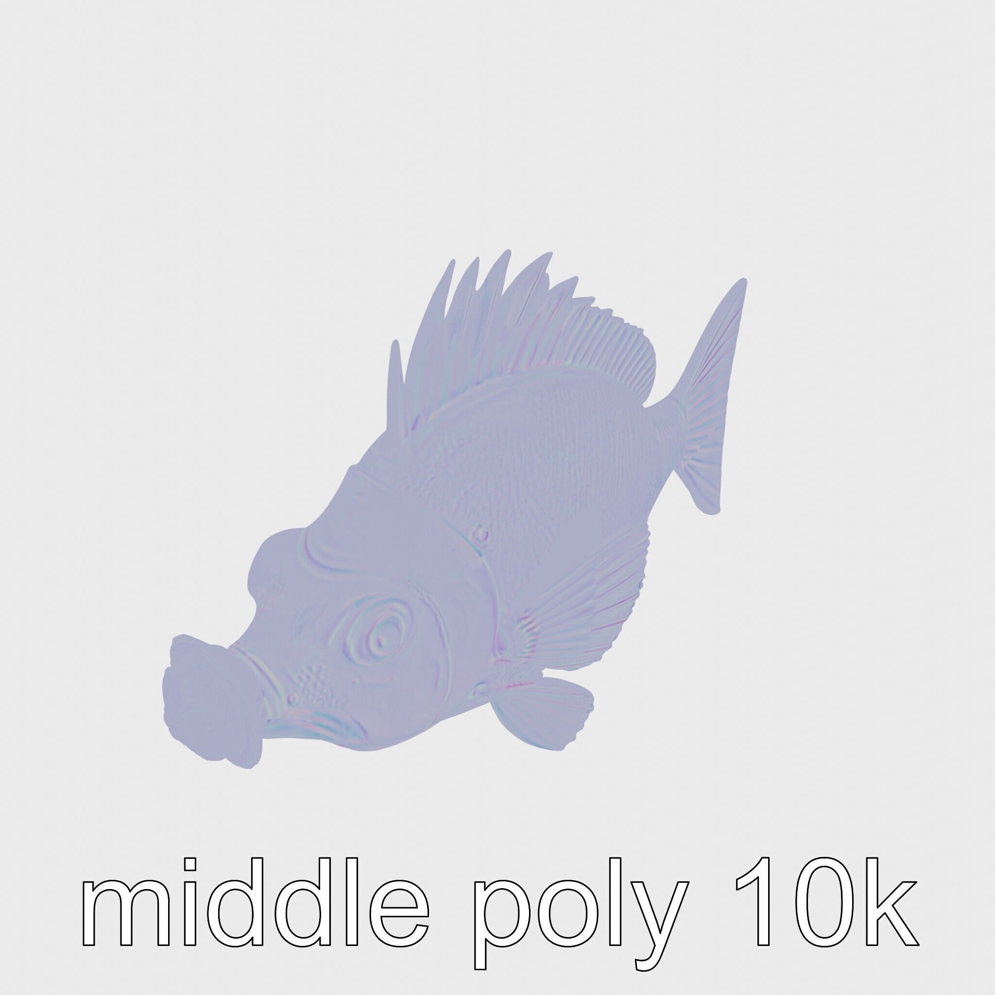 Glowing Anglerfish with Bioluminescent Lure Low-poly 3D model_23