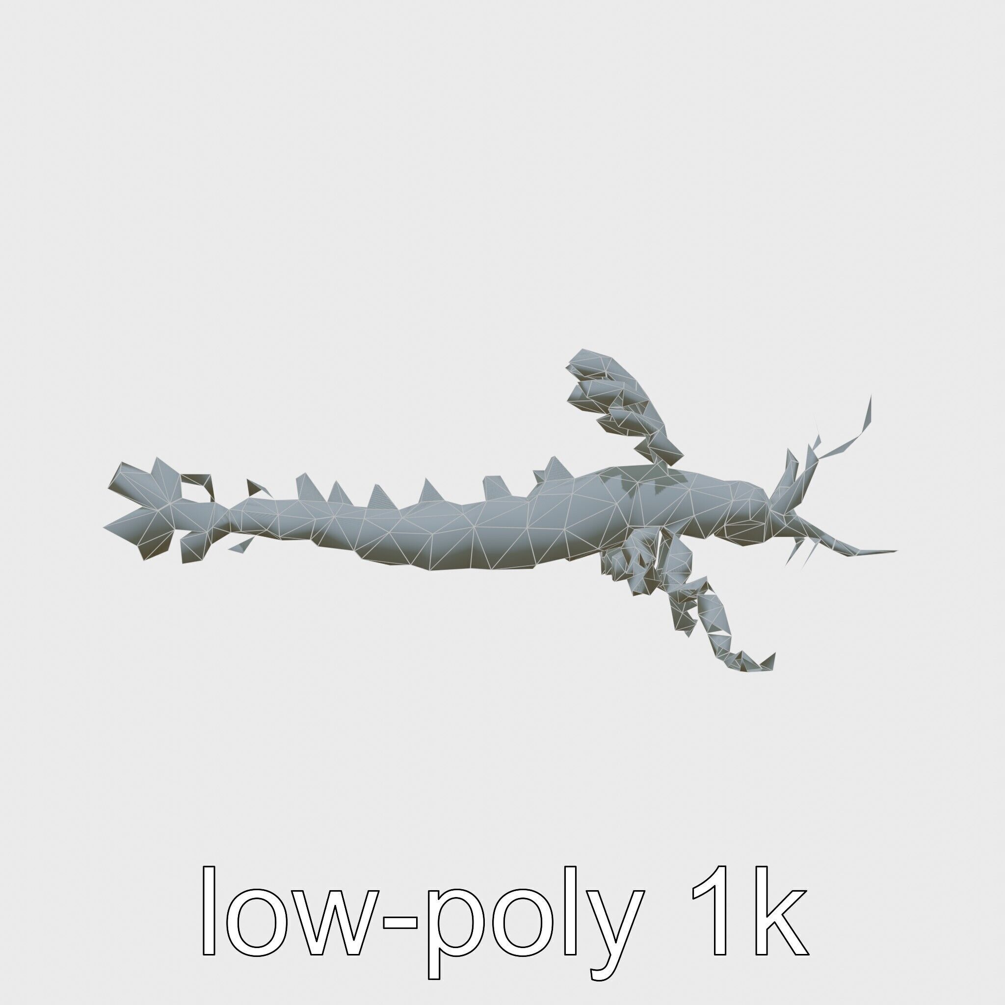 Leafy Seadragon 3D Model with Intricate Appendages Low-poly 3D model_26