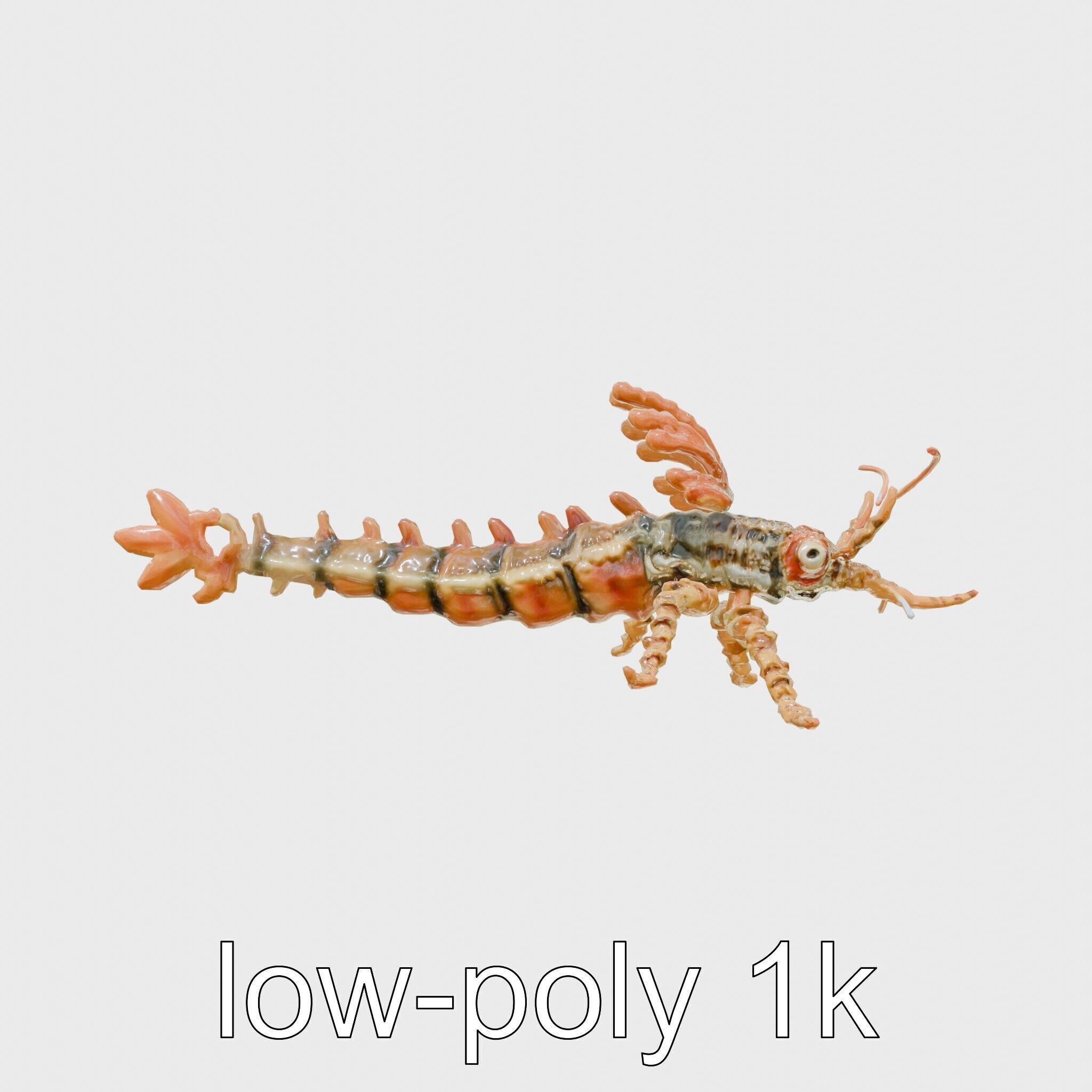 Leafy Seadragon 3D Model with Intricate Appendages Low-poly 3D model_17