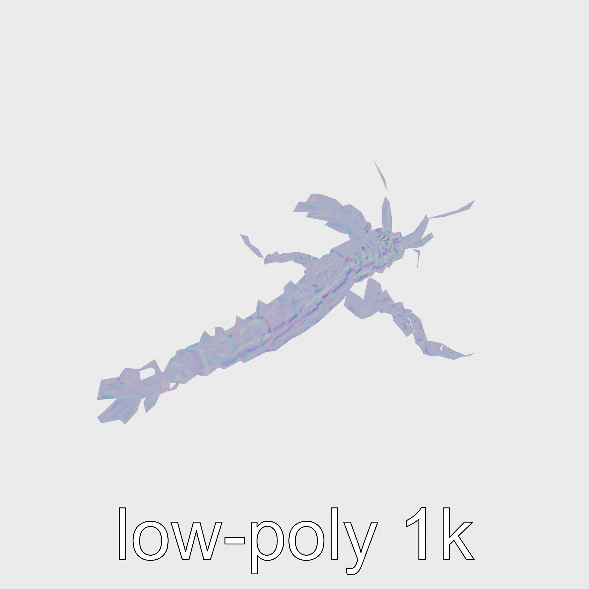 Leafy Seadragon 3D Model with Intricate Appendages Low-poly 3D model_12