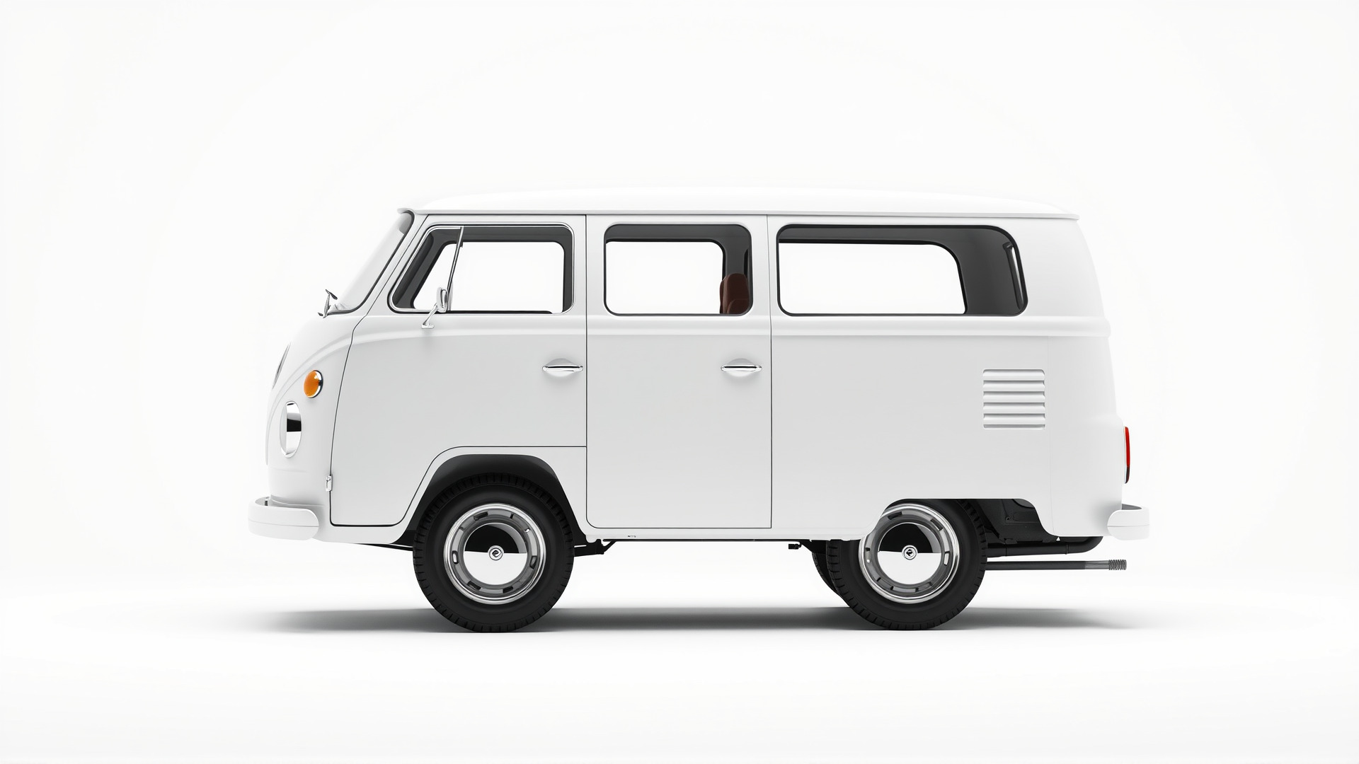Volkswagen Classic Van Realistic Textures Low-poly 3D model_3