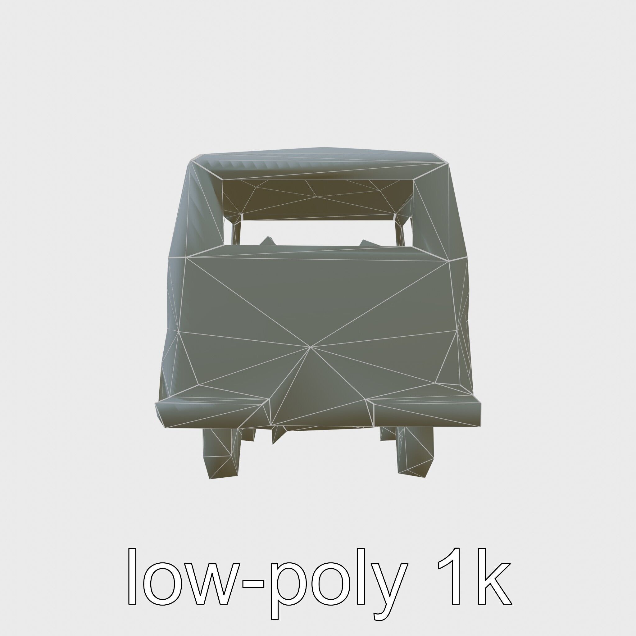 Volkswagen Classic Van Realistic Textures Low-poly 3D model_7