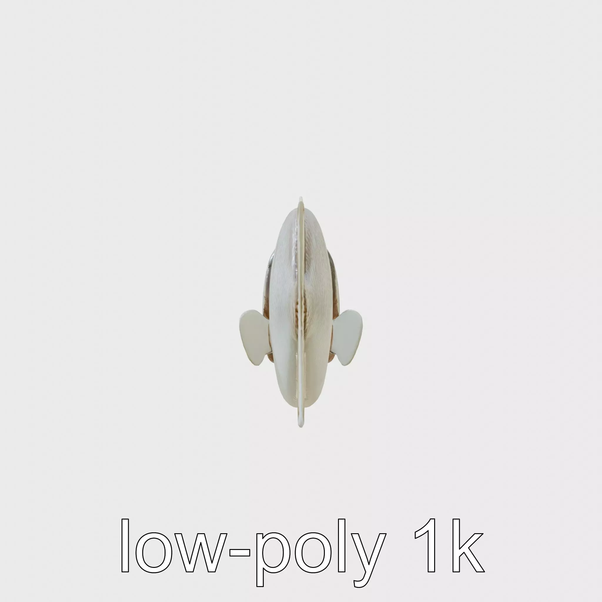 Barreleye Fish 3D Model with Transparent Head Low-poly 3D model_0