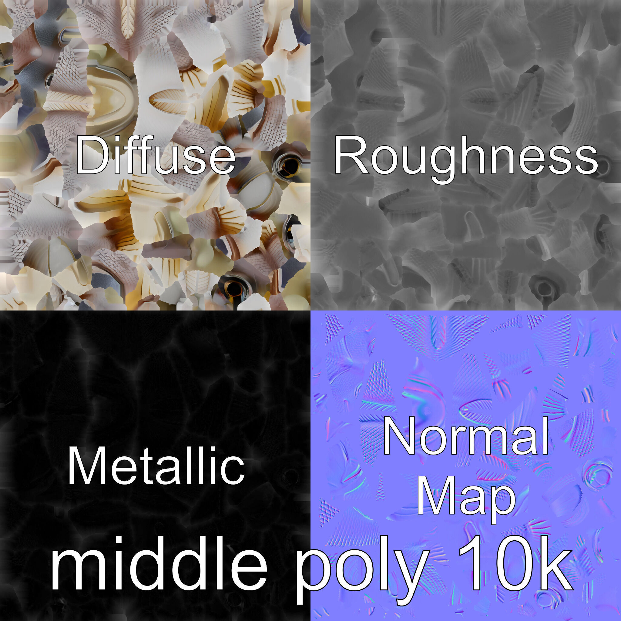 Barreleye Fish 3D Model with Transparent Head Low-poly 3D model_30