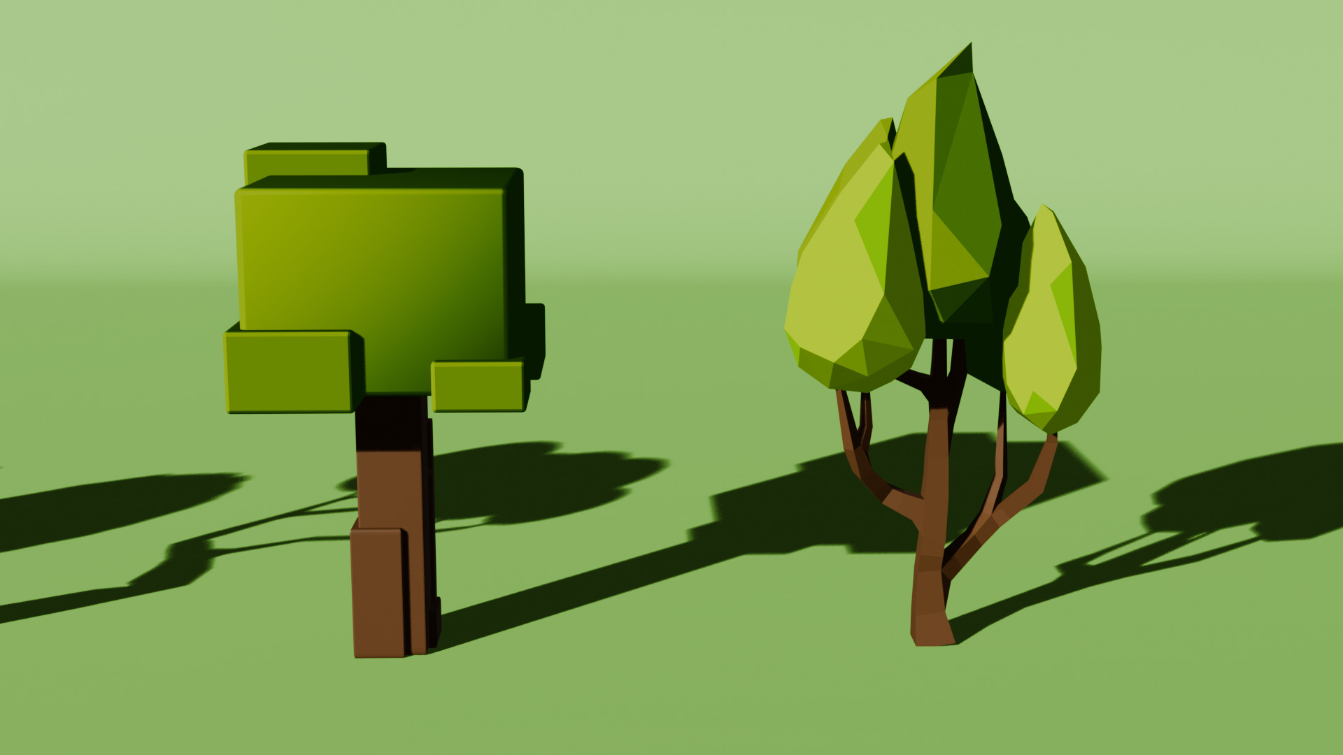 10 Stylized Low Poly Trees Low-poly 3D model_2