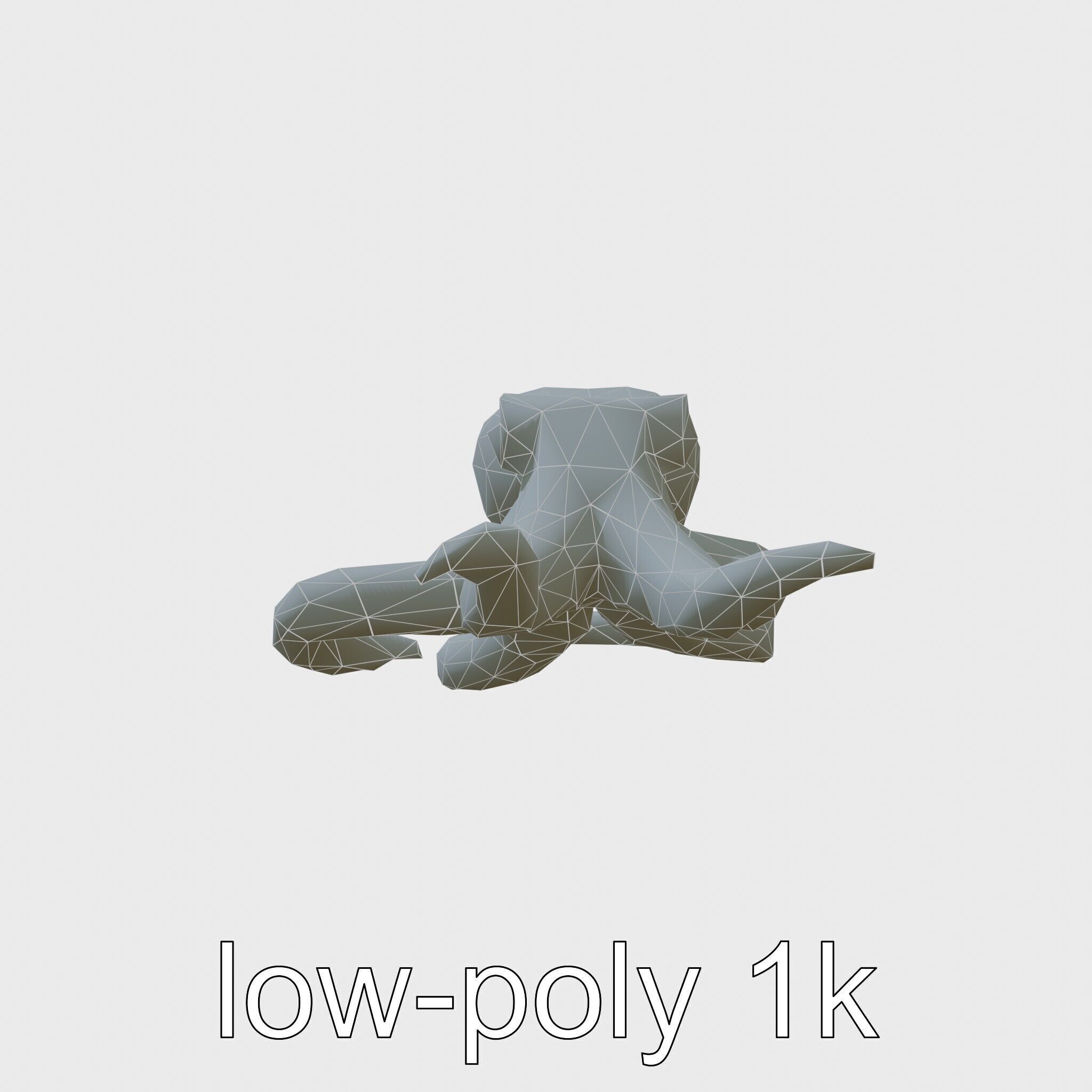 Dumbo Octopus Model with Ear-like Fins and Soft Body Low-poly 3D model_7