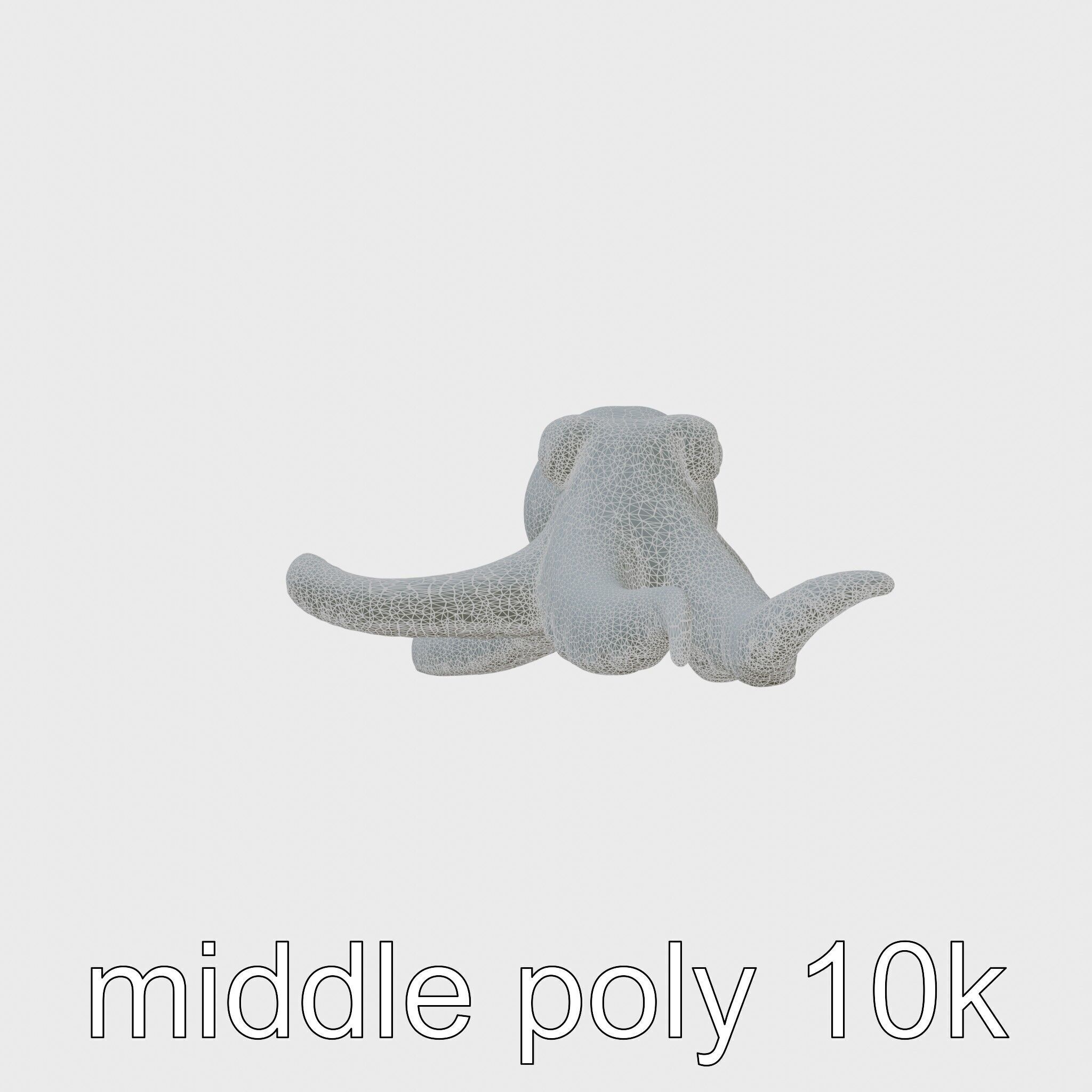 Dumbo Octopus Model with Ear-like Fins and Soft Body Low-poly 3D model_5
