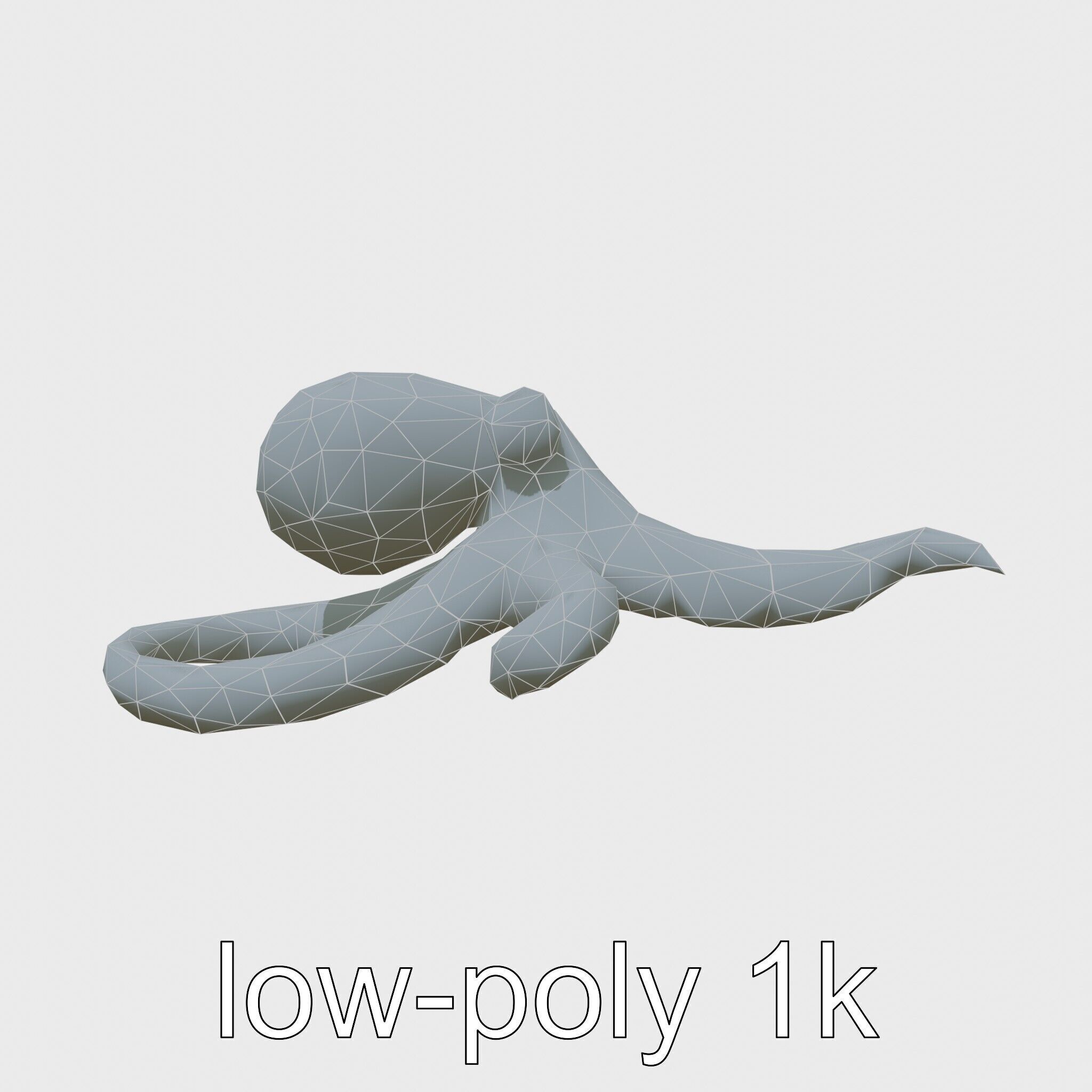 Dumbo Octopus Model with Ear-like Fins and Soft Body Low-poly 3D model_12