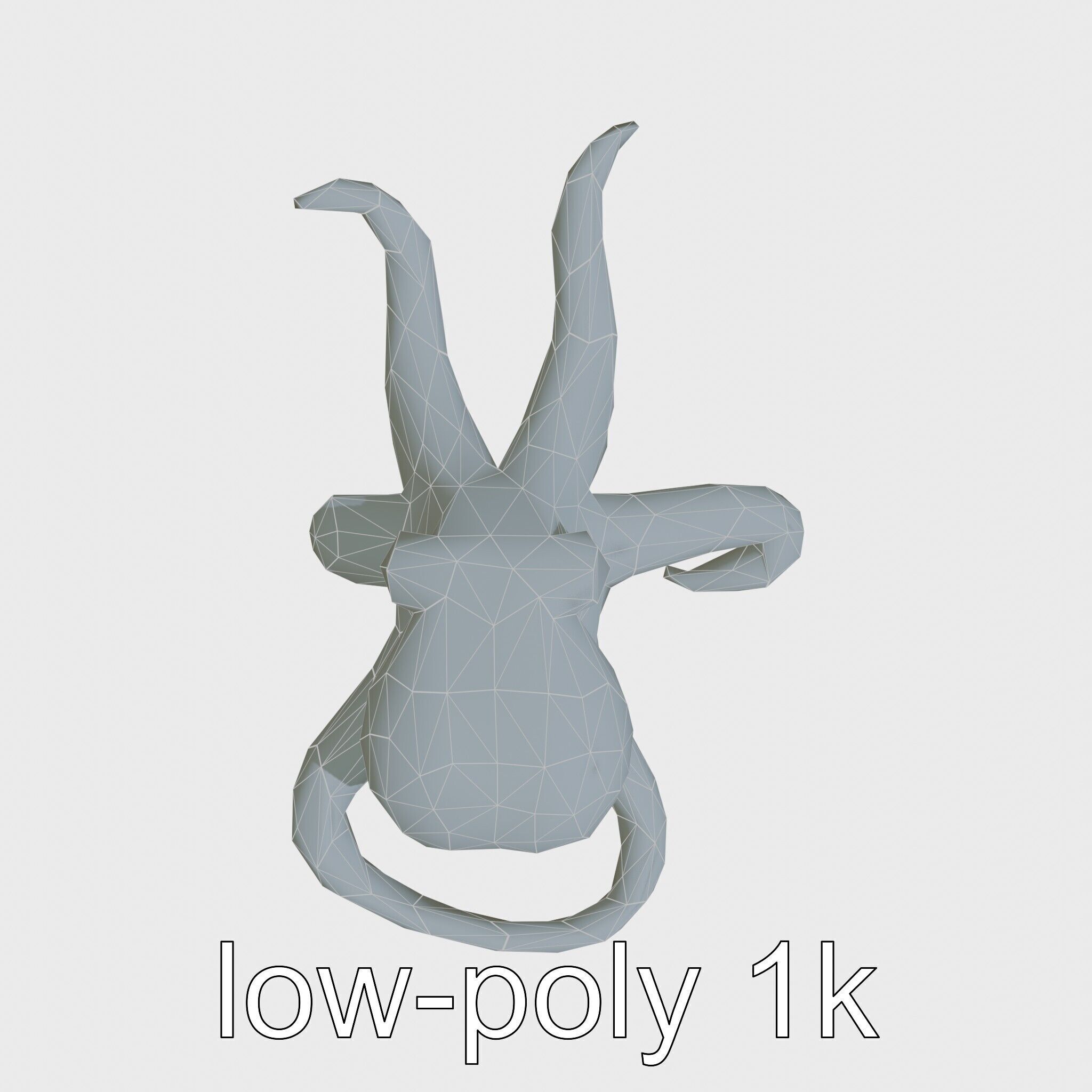 Dumbo Octopus Model with Ear-like Fins and Soft Body Low-poly 3D model_23