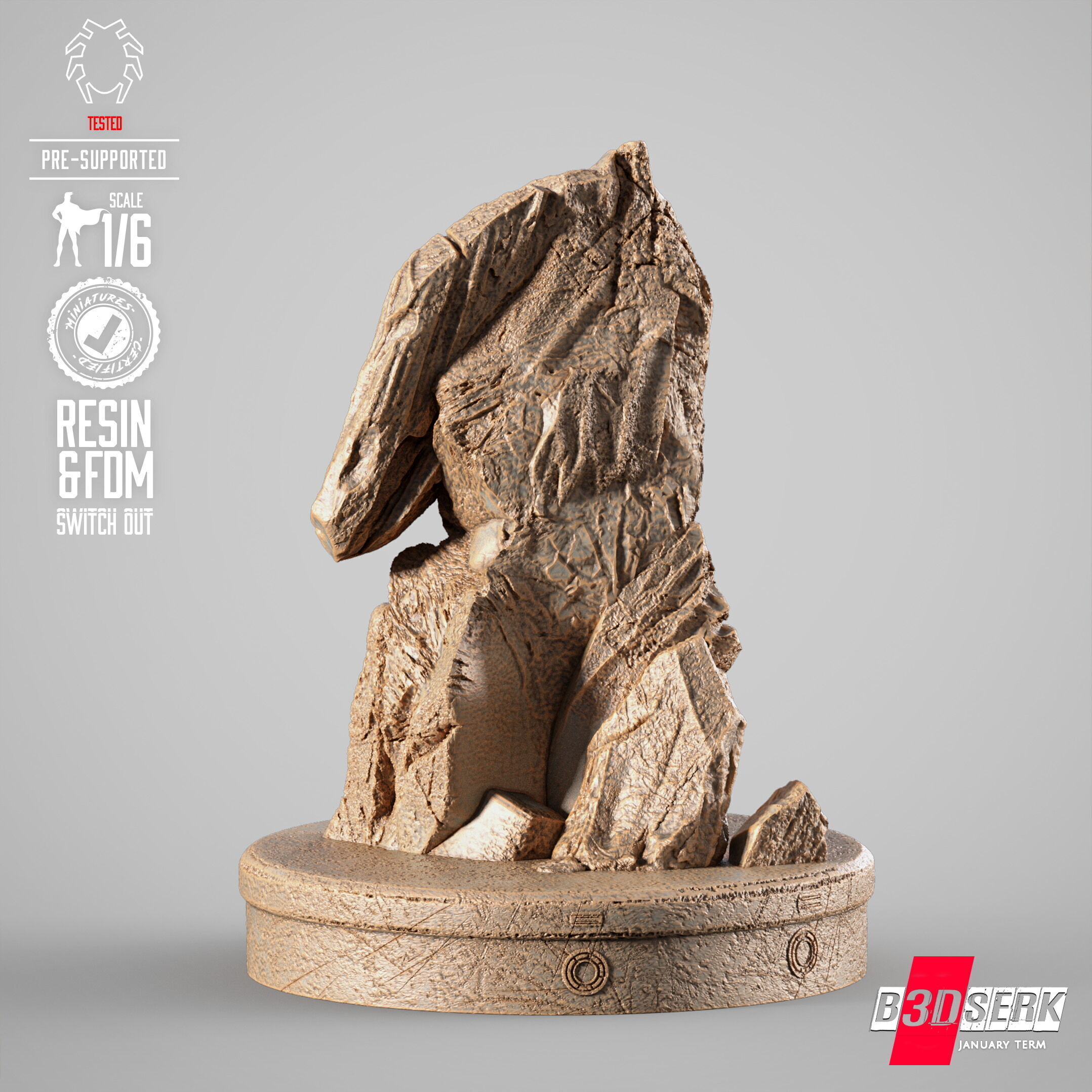 B3DSERK Blue Beetle Sculpture 3D print model_43