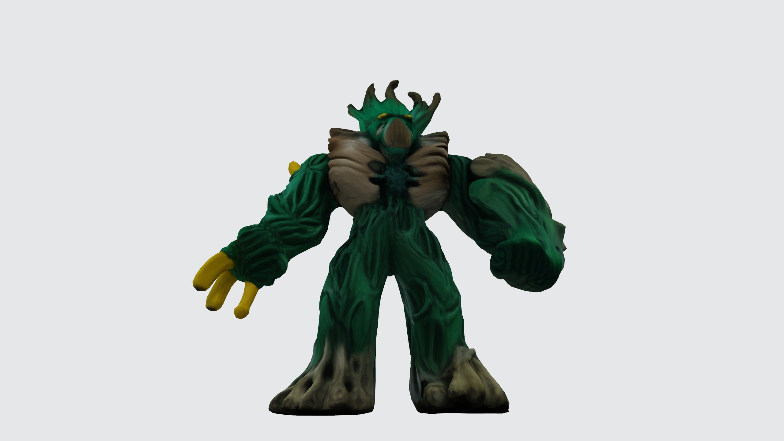 Jungle emperror cartoon 3d model Low-poly 3D model_9