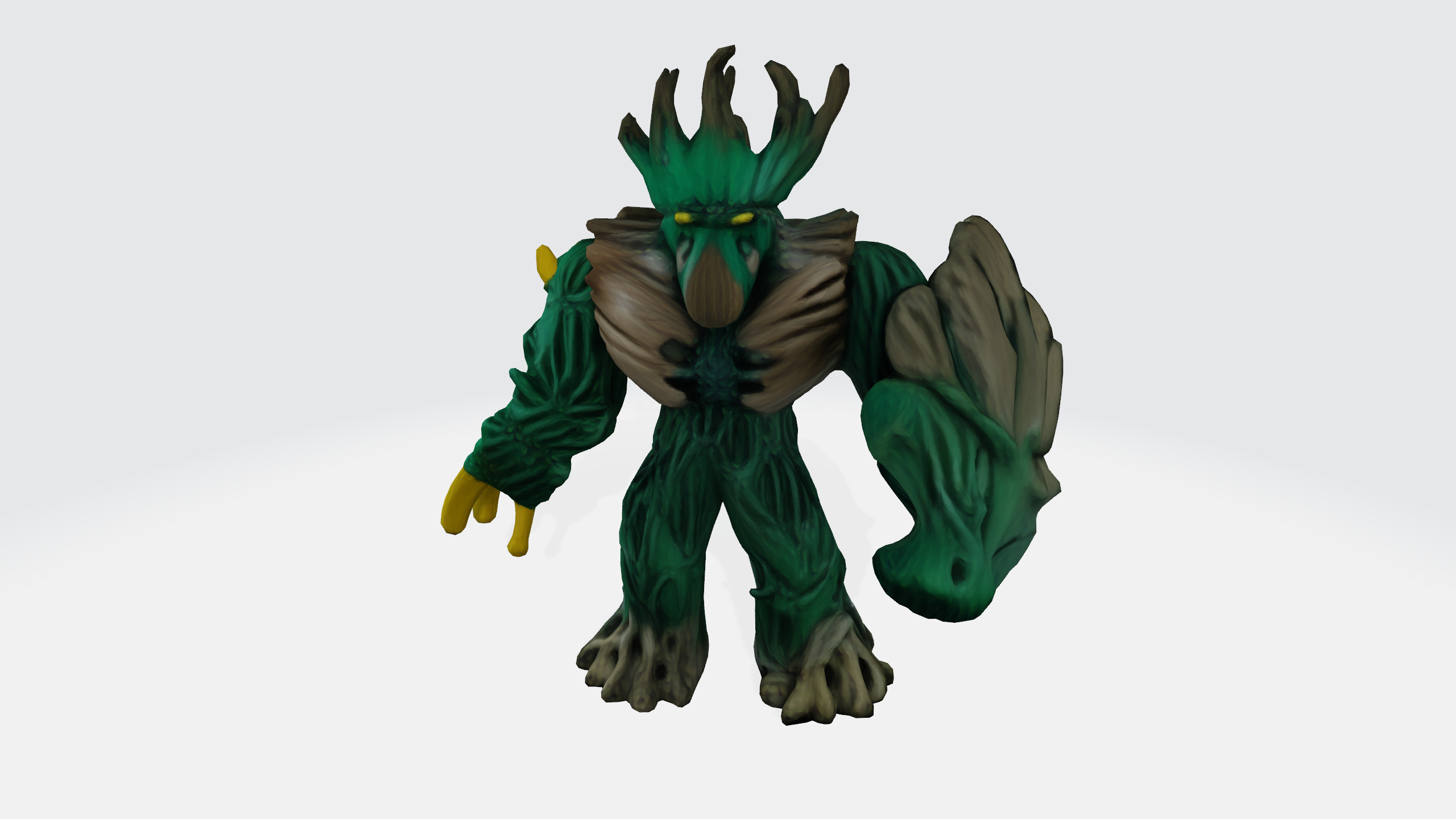 Jungle emperror cartoon 3d model Low-poly 3D model_3