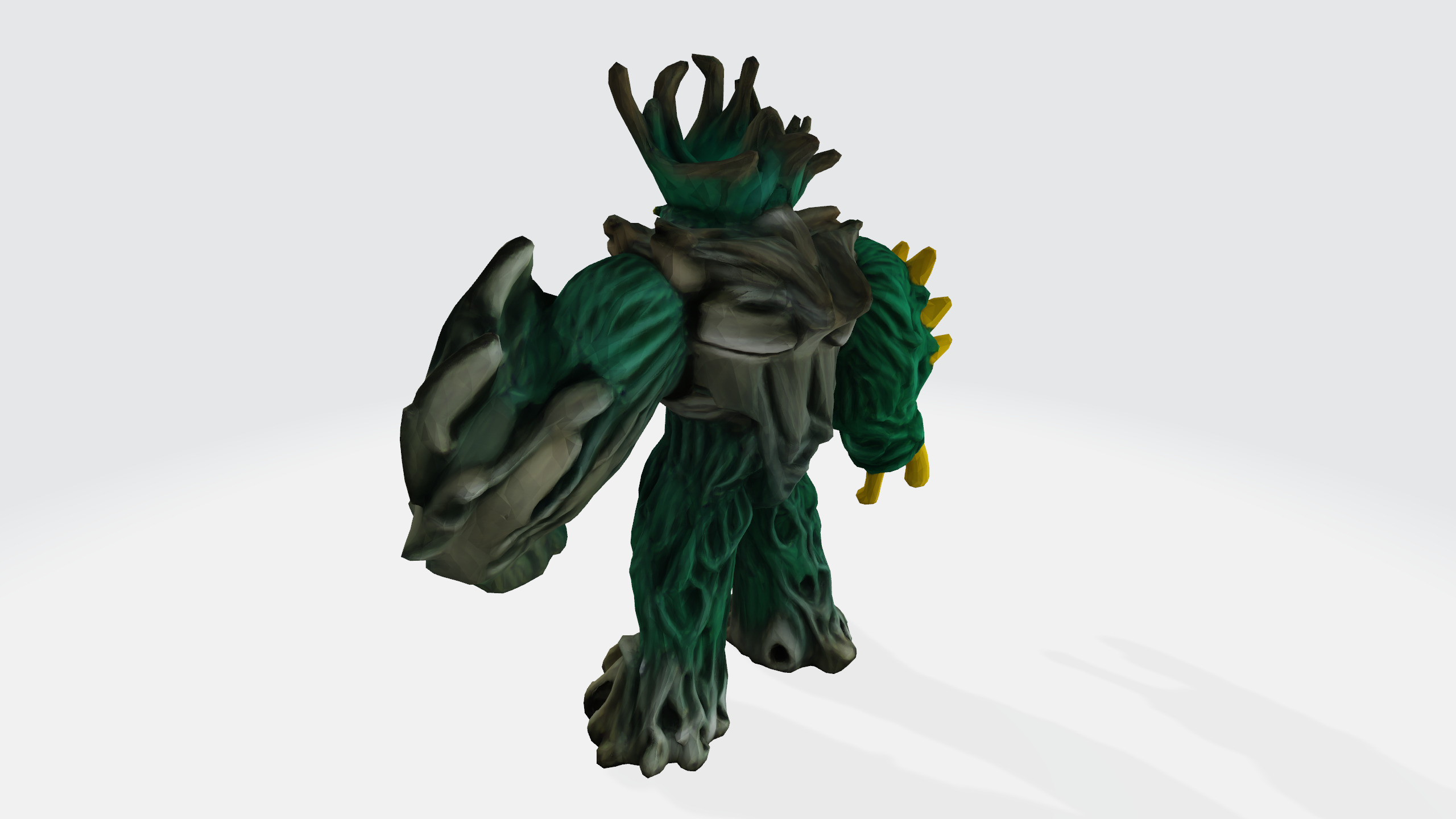 Jungle emperror cartoon 3d model Low-poly 3D model_5